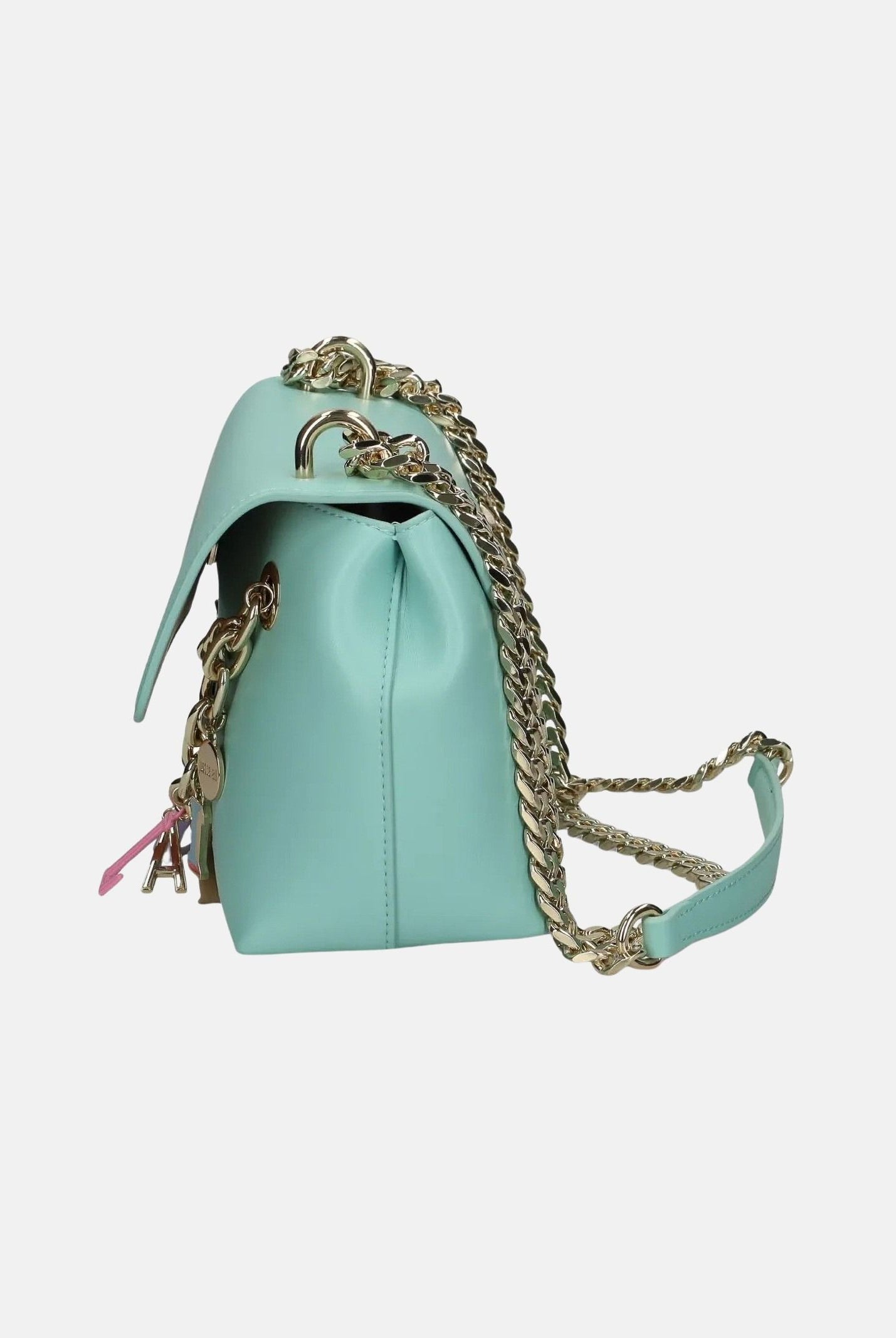 JUST CAVALLI Borsa a tracolla verde acqua da donna con charm logo 80RA4BE2ZSD85 130 JUST CAVALLI