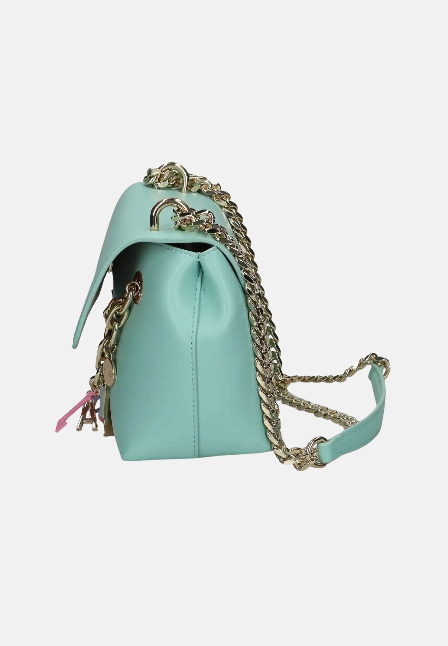 JUST CAVALLI Borsa a tracolla verde acqua da donna con charm logo 80RA4BE2ZSD85 130 JUST CAVALLI