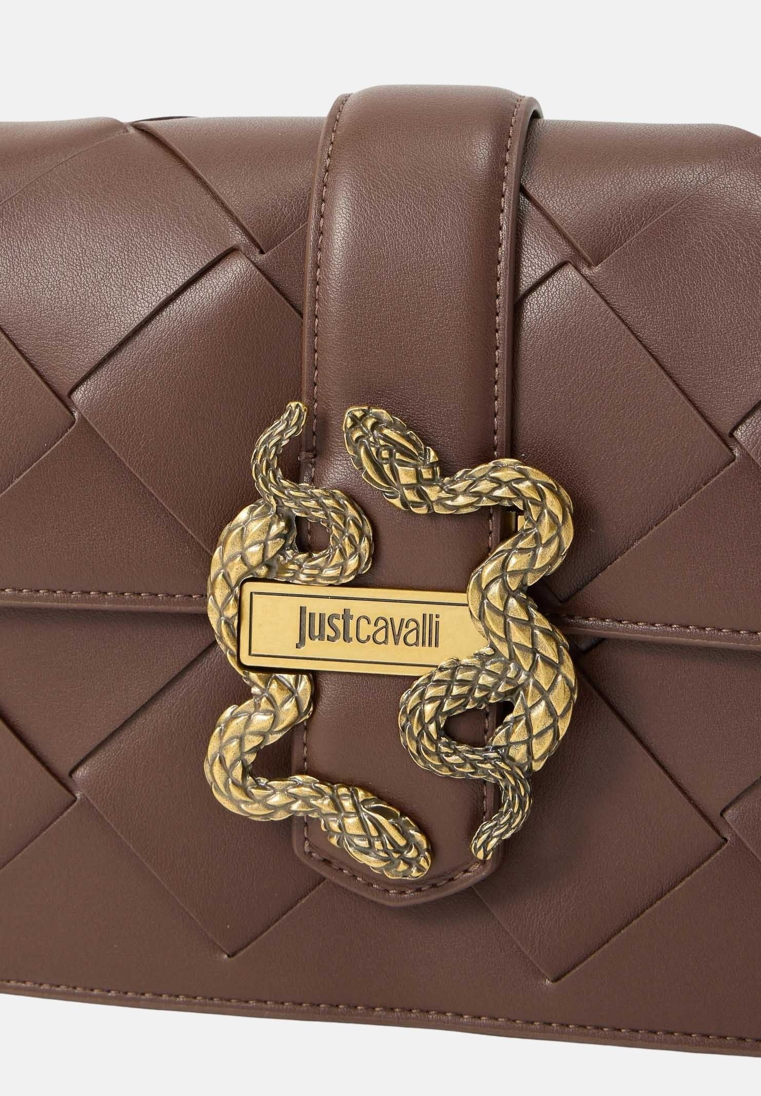 JUST CAVALLI Borsa a tracolla marrone da donna con fibbia 80RA4BM1ZSD88 772 JUST CAVALLI