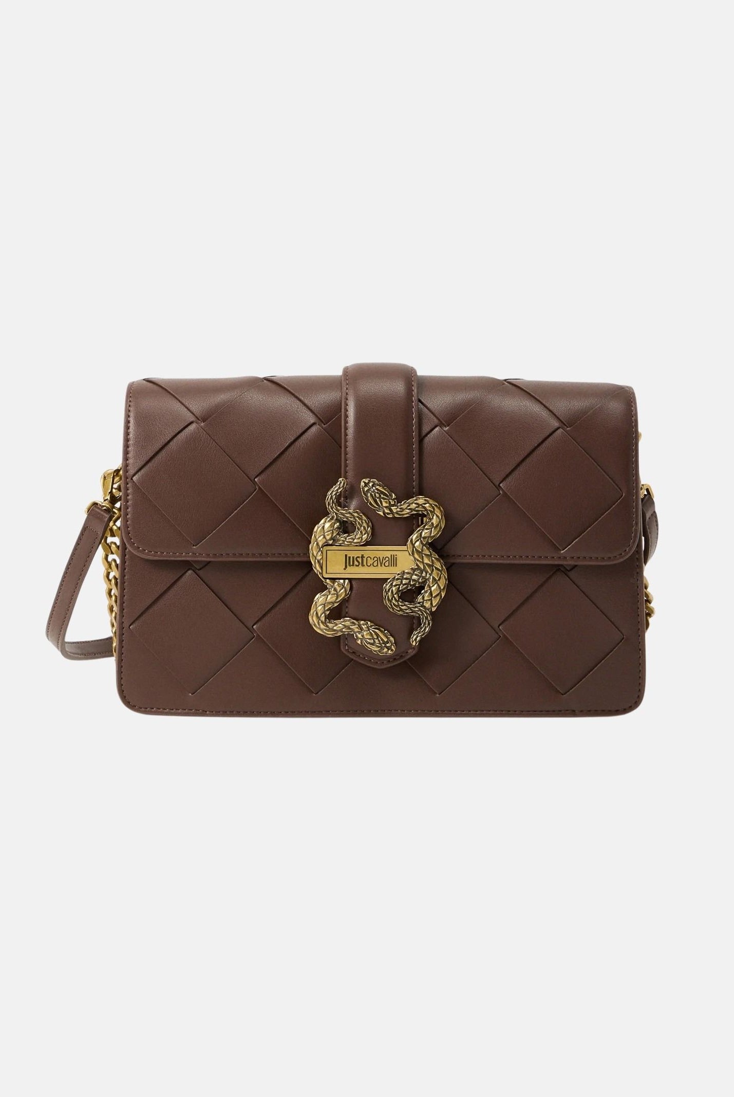 JUST CAVALLI Borsa a tracolla marrone da donna con fibbia 80RA4BM1ZSD88 772 JUST CAVALLI