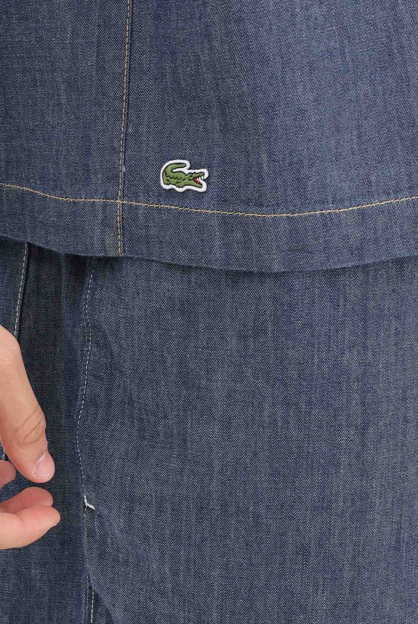 LACOSTE Camicia a manica corta in denim medio da uomo CH1869 MK9 LACOSTE