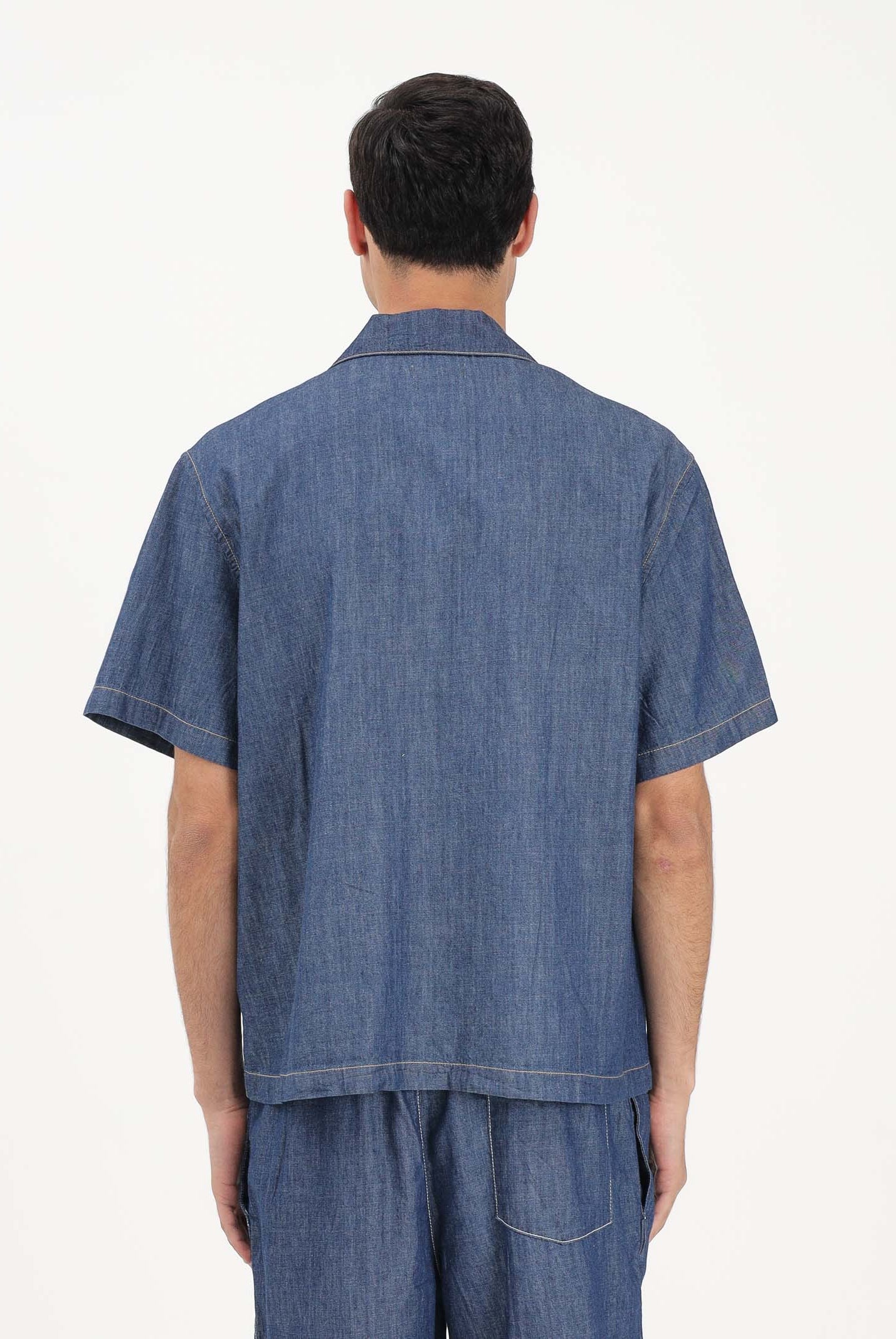 LACOSTE Camicia a manica corta in denim medio da uomo CH1869 MK9 LACOSTE