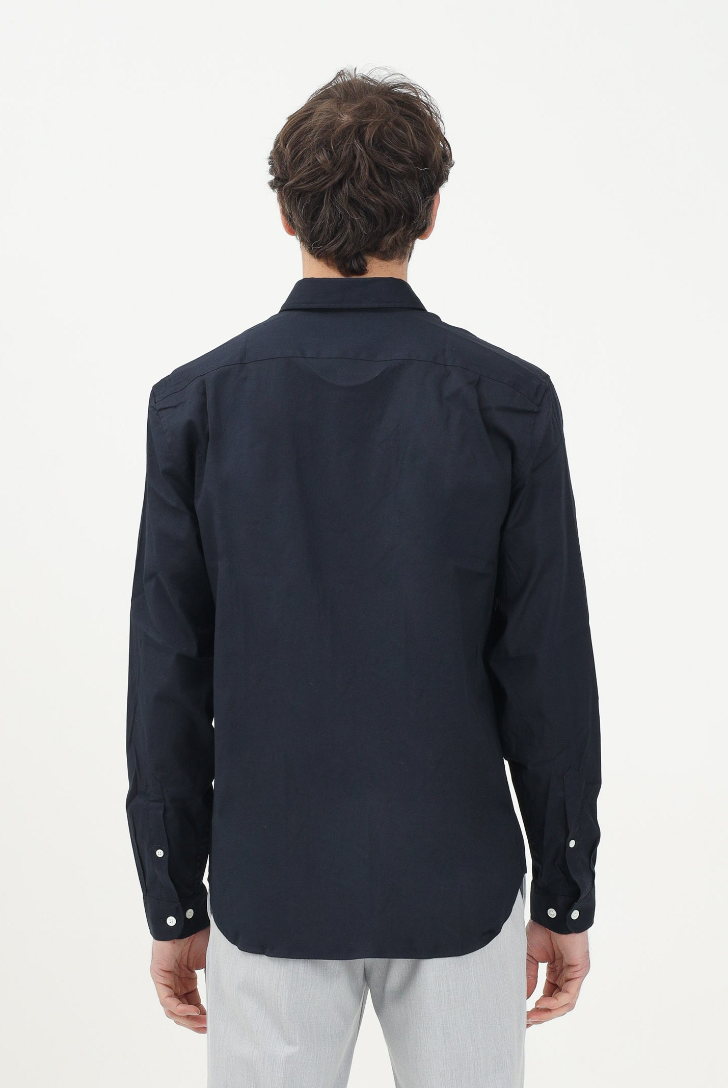 LACOSTE Camicia a manica lunga blu da uomo CH2933 HDE LACOSTE