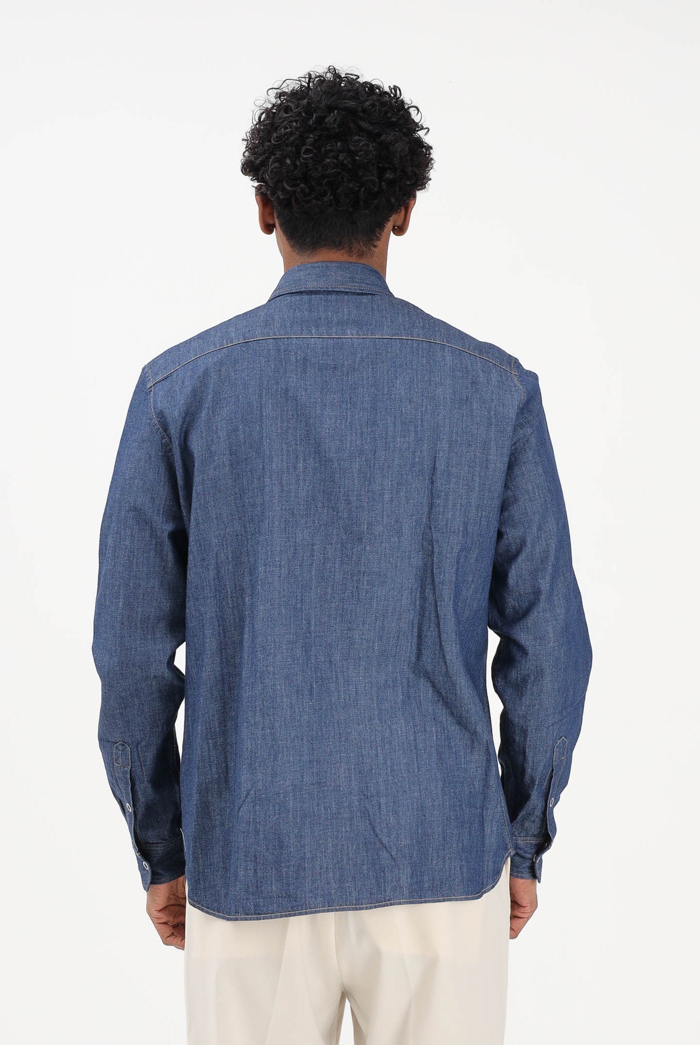 LACOSTE Camicia in denim medio da uomo CH9084 MK9 LACOSTE