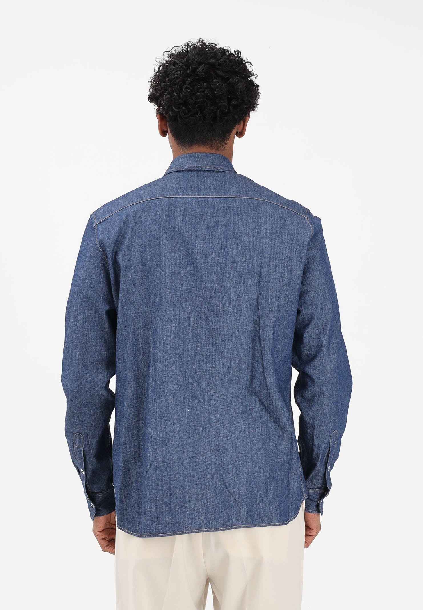 LACOSTE Camicia in denim medio da uomo CH9084 MK9 LACOSTE