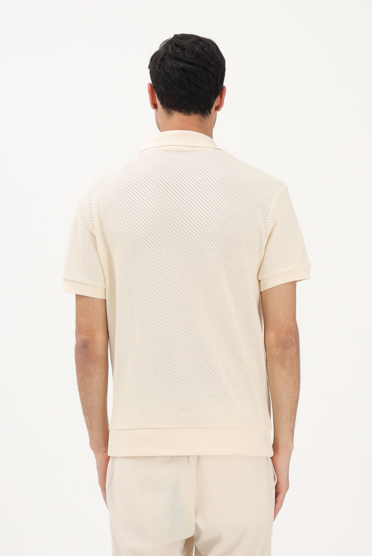 LACOSTE Polo in maglia panna da uomo DH2677 056 LACOSTE