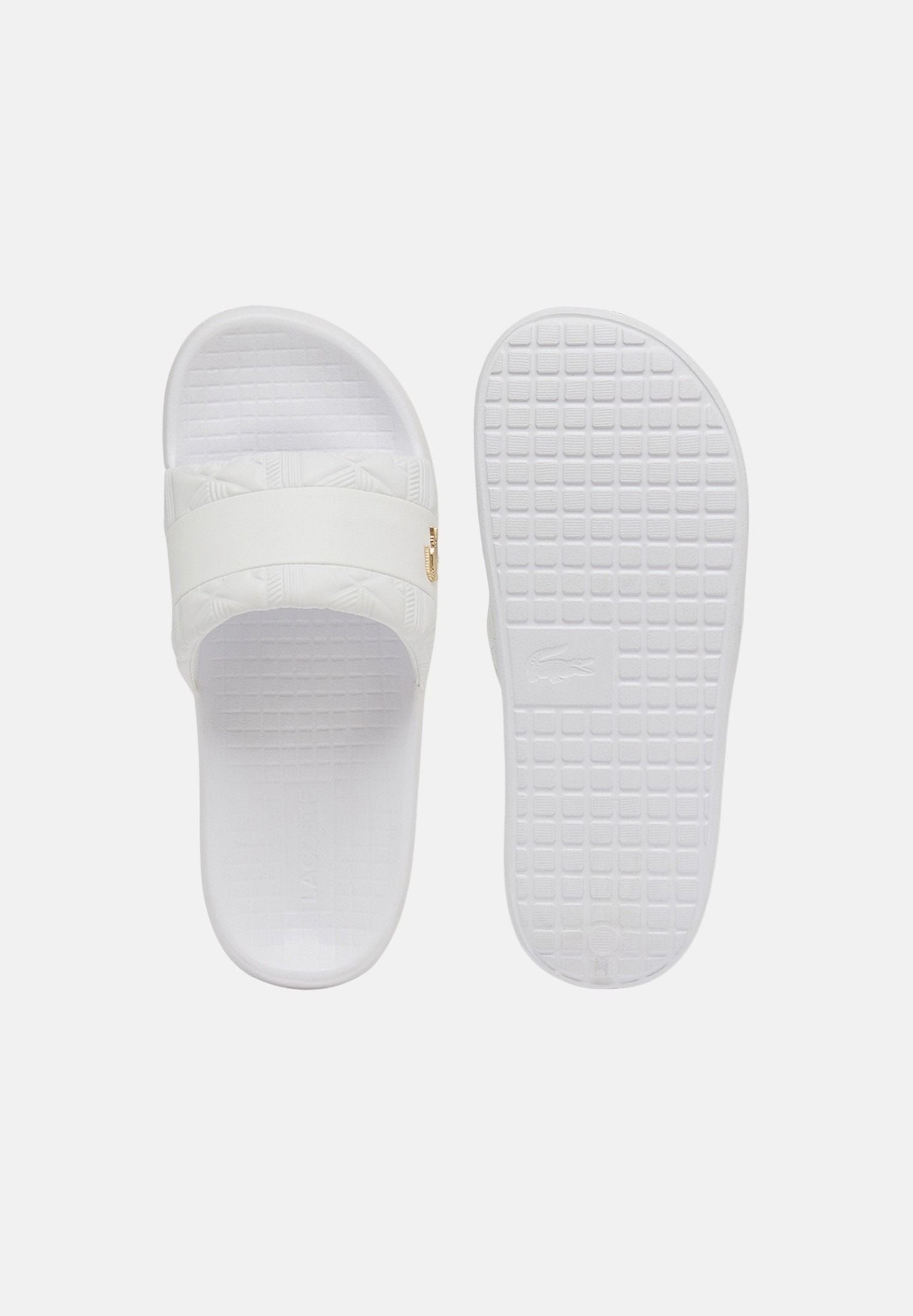 LACOSTE Ciabatte Serve Slide Hybrid bianche da uomo E03862 21G LACOSTE