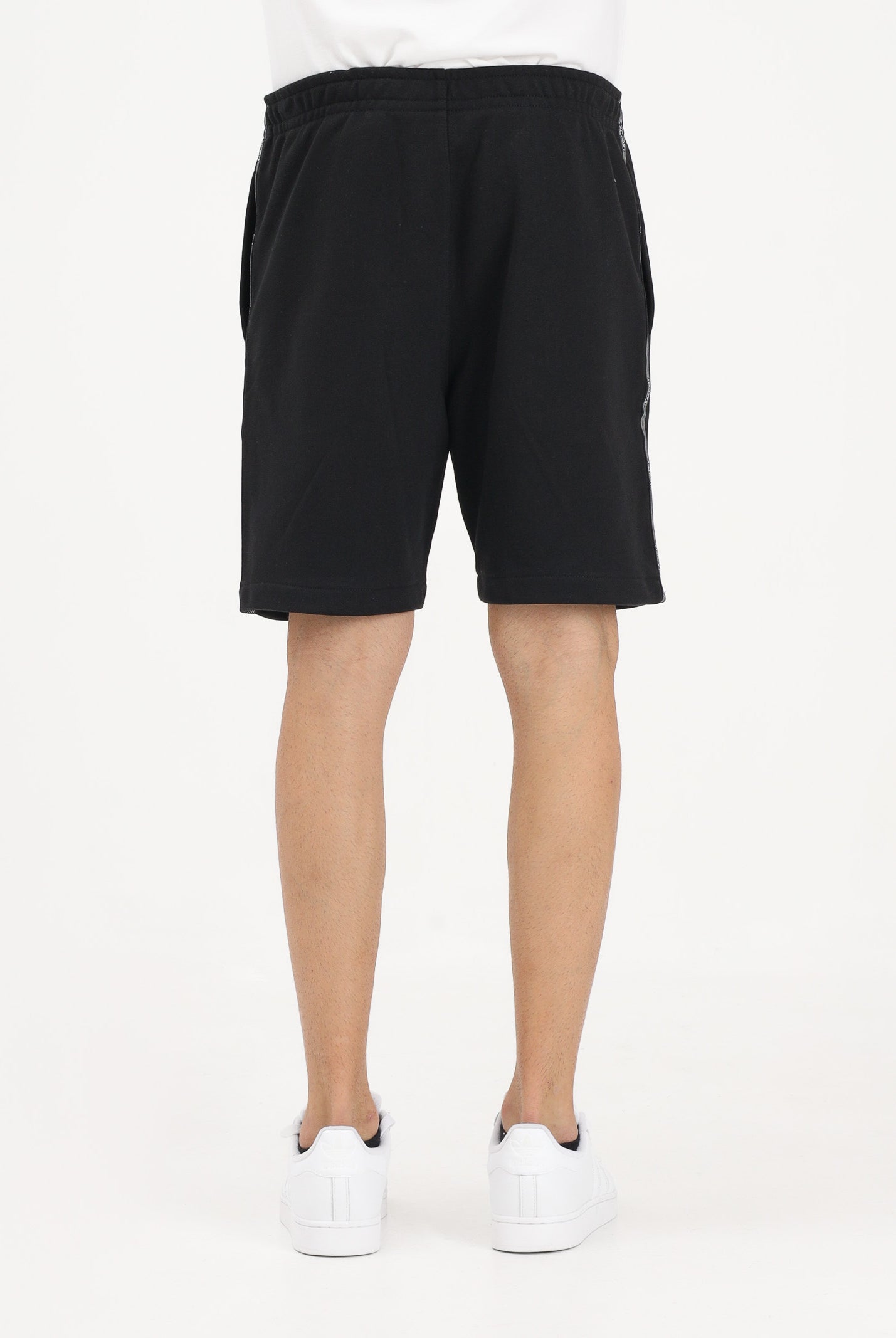 LACOSTE Shorts sportivo nero da uomo con striscia con logo GH0886 031 LACOSTE