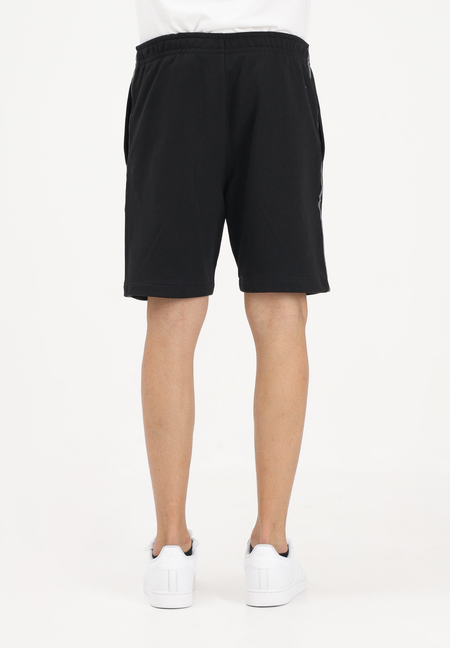 LACOSTE Shorts sportivo nero da uomo con striscia con logo GH0886 031 LACOSTE