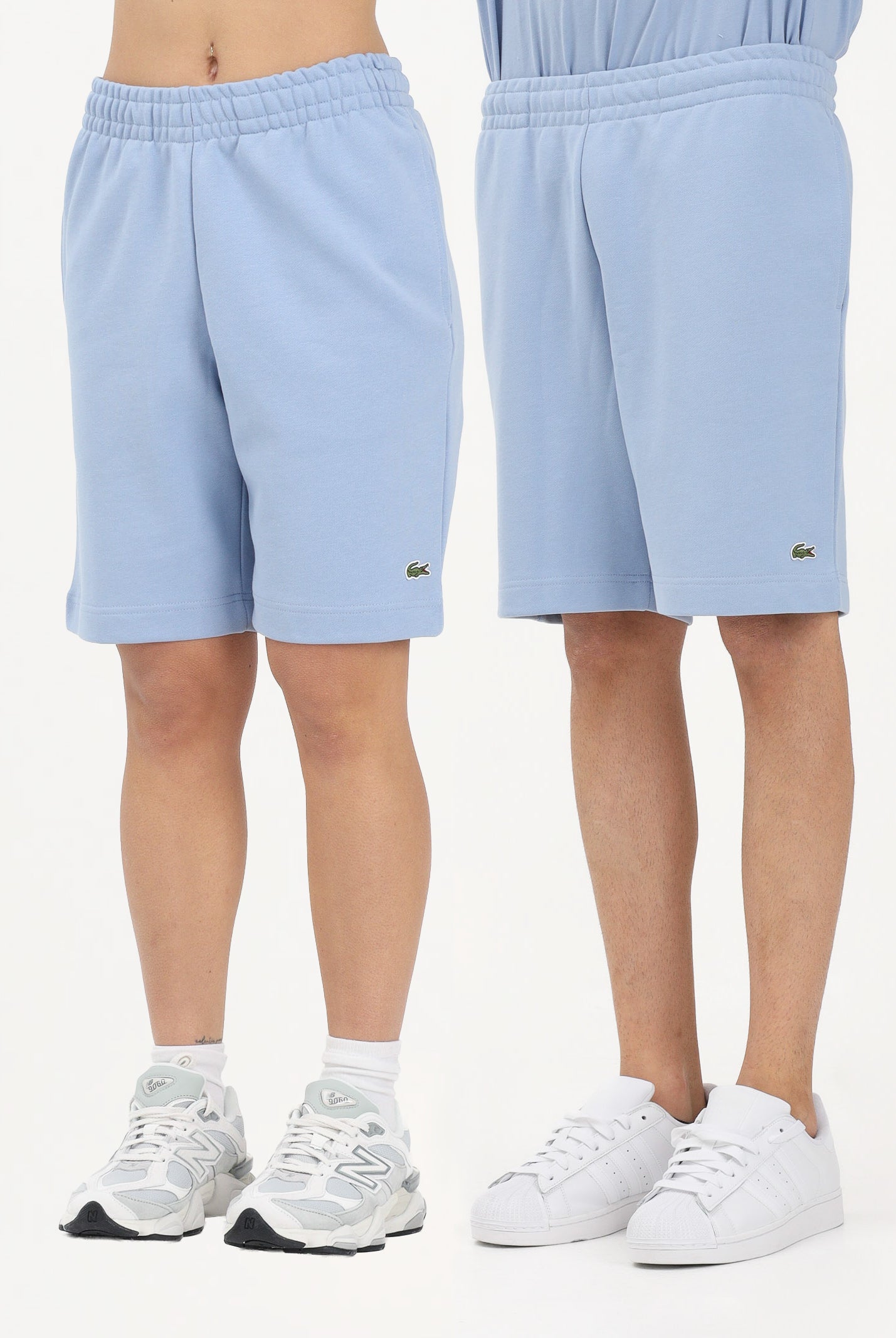 LACOSTE Shorts sportivo celeste per uomo e donna con logo GH9860 AEY LACOSTE