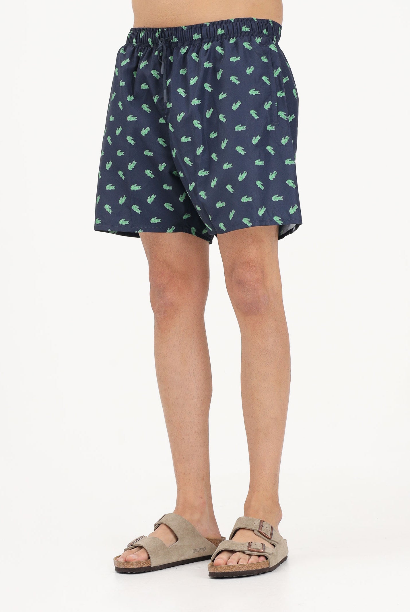 LACOSTE Shorts mare blu da uomo con stampa coccodrillo MH1851 166 LACOSTE