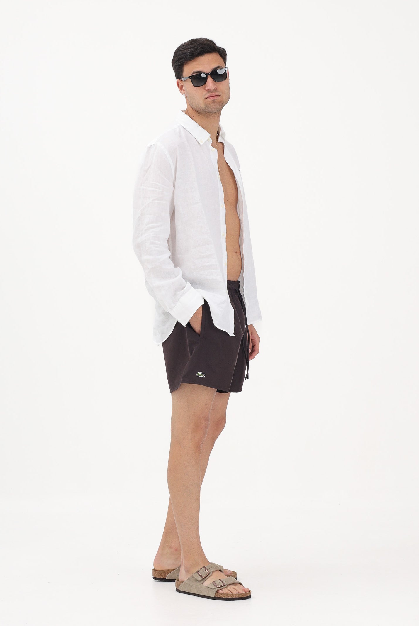 LACOSTE Shorts mare marrone da uomo MH6270 39I LACOSTE