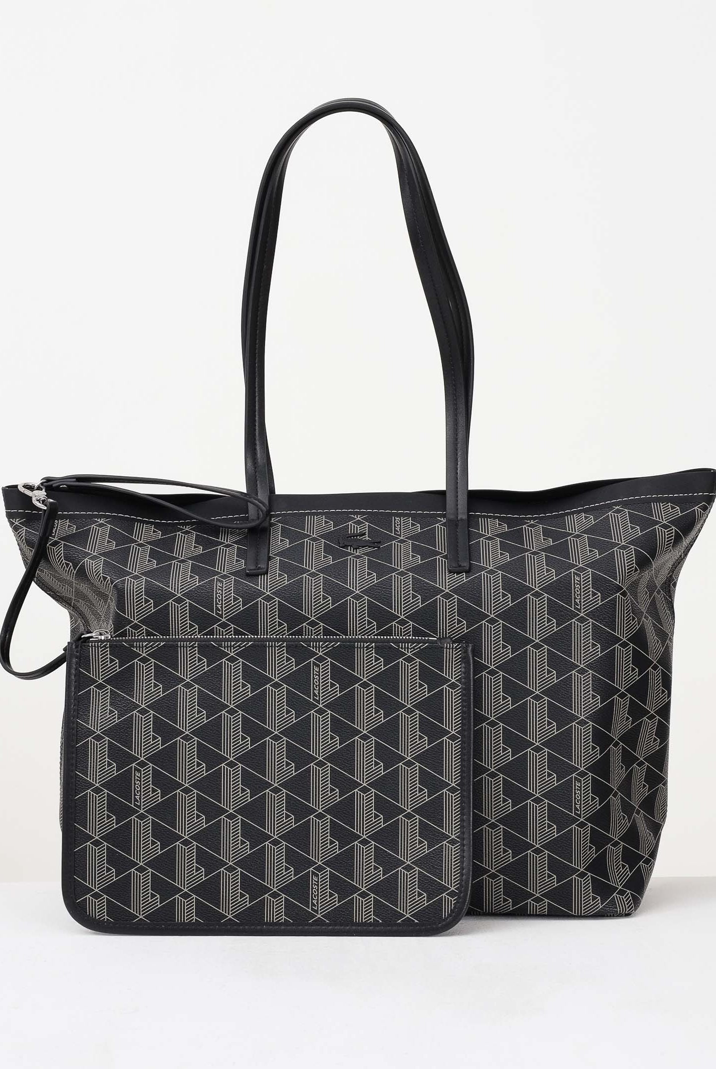 LACOSTE Shopper nera da donna con pochette Zely NF5001 N56 LACOSTE