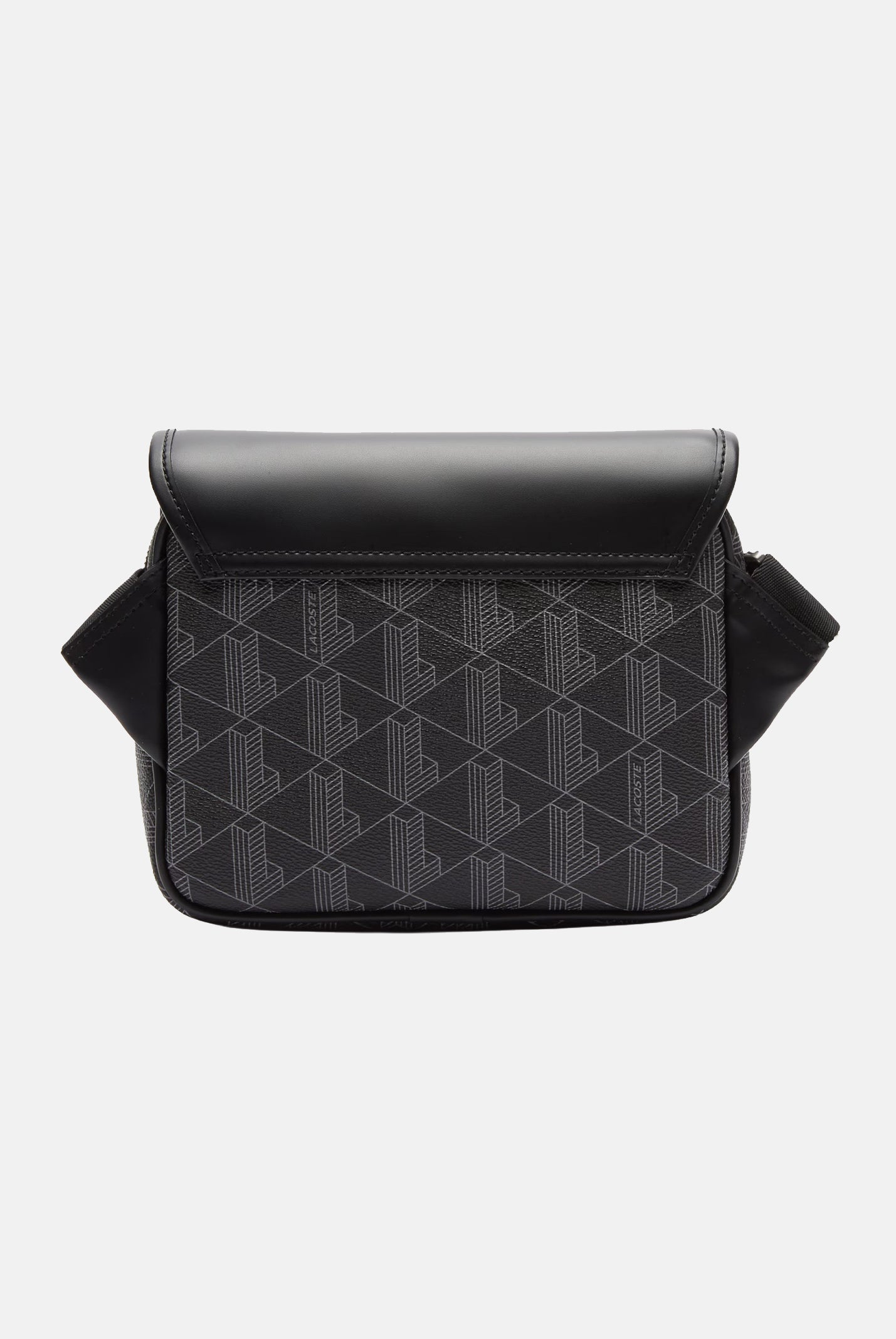 LACOSTE Borsa a tracolla nera per uomo e donna con monogramma The Blend NH3787 H45 LACOSTE