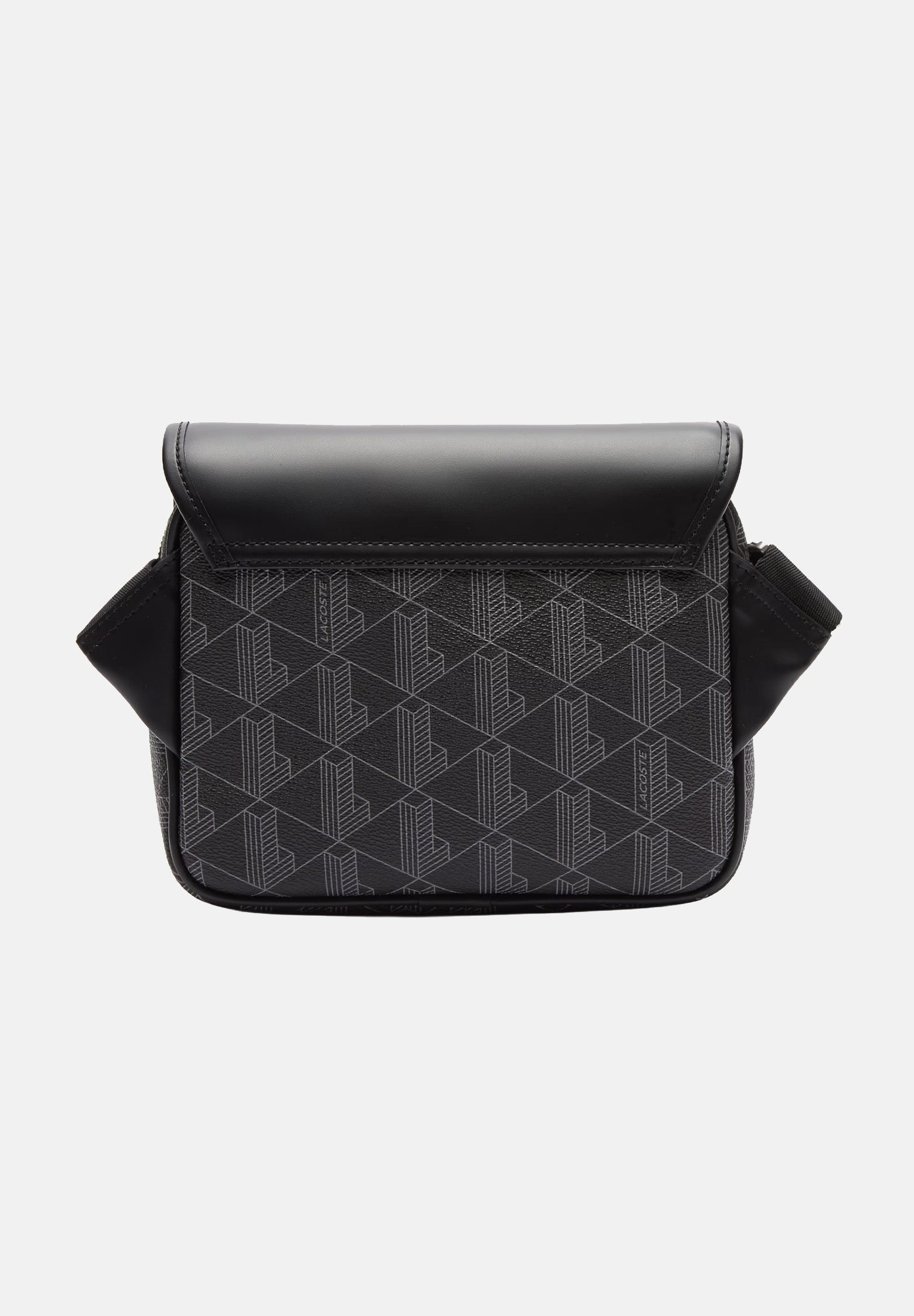 LACOSTE Borsa a tracolla nera per uomo e donna con monogramma The Blend NH3787 H45 LACOSTE