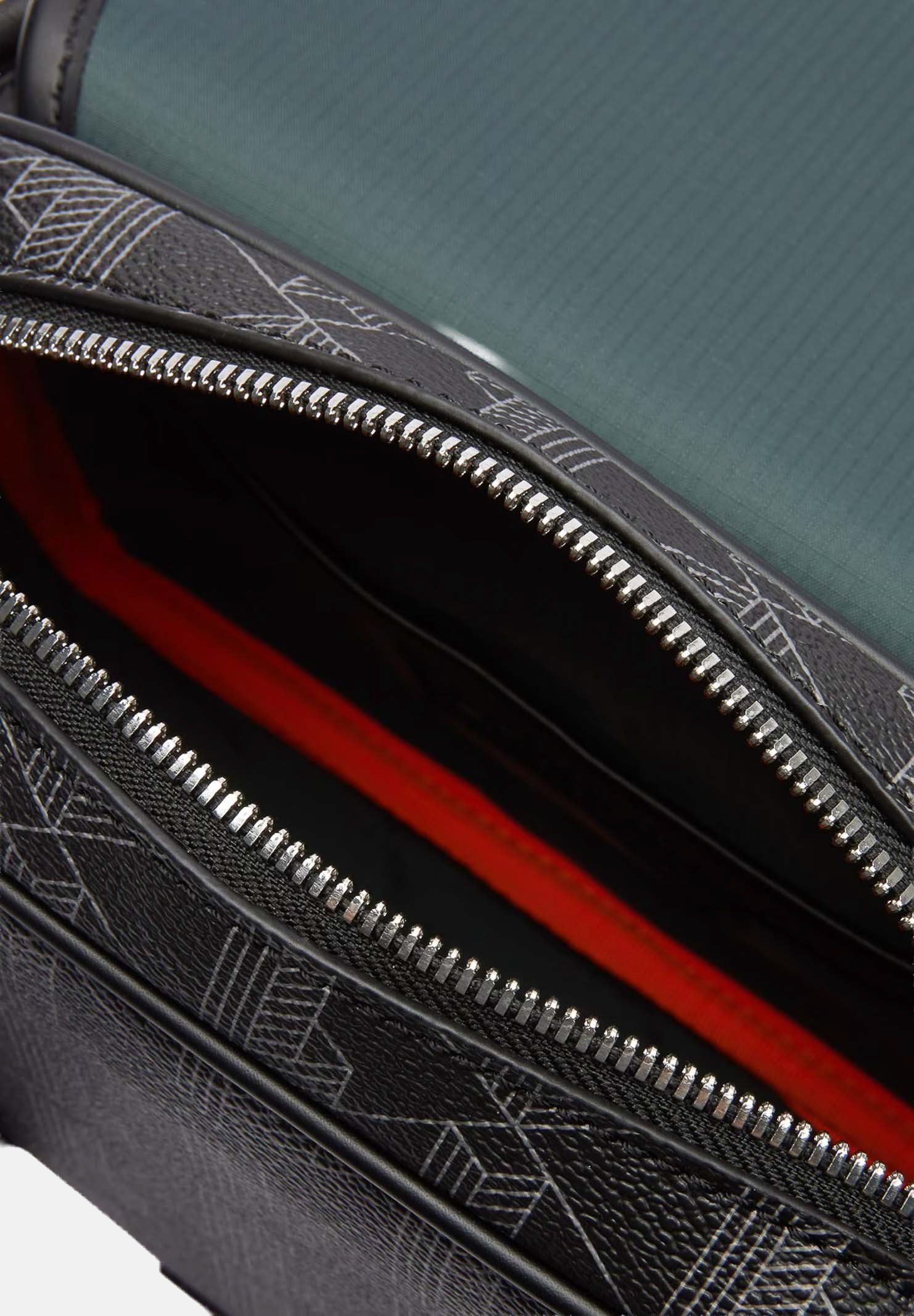 LACOSTE Borsa a tracolla nera per uomo e donna con monogramma The Blend NH3787 H45 LACOSTE