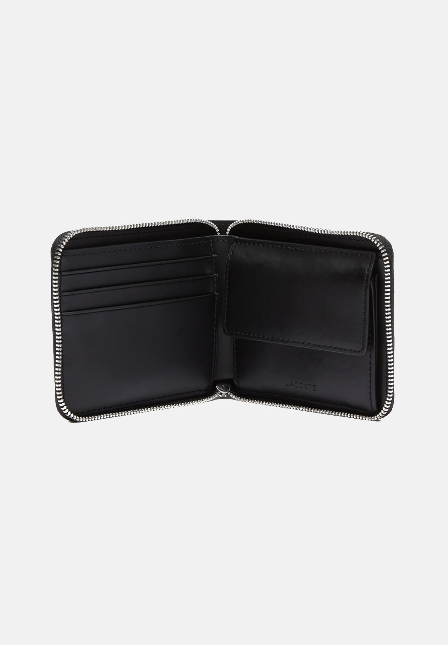 LACOSTE Portafogli nero da uomo con motivo monogram NH4005 H45 LACOSTE