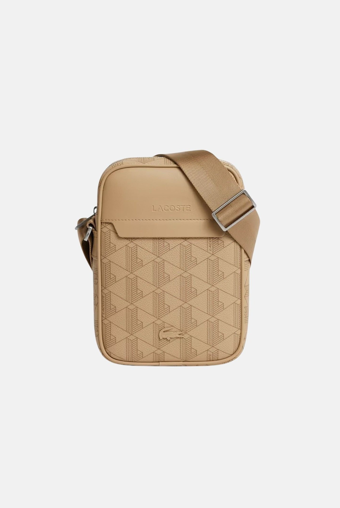 LACOSTE Borsello beige da uomo con stampa monogramma The Blend NH4410 R59 LACOSTE