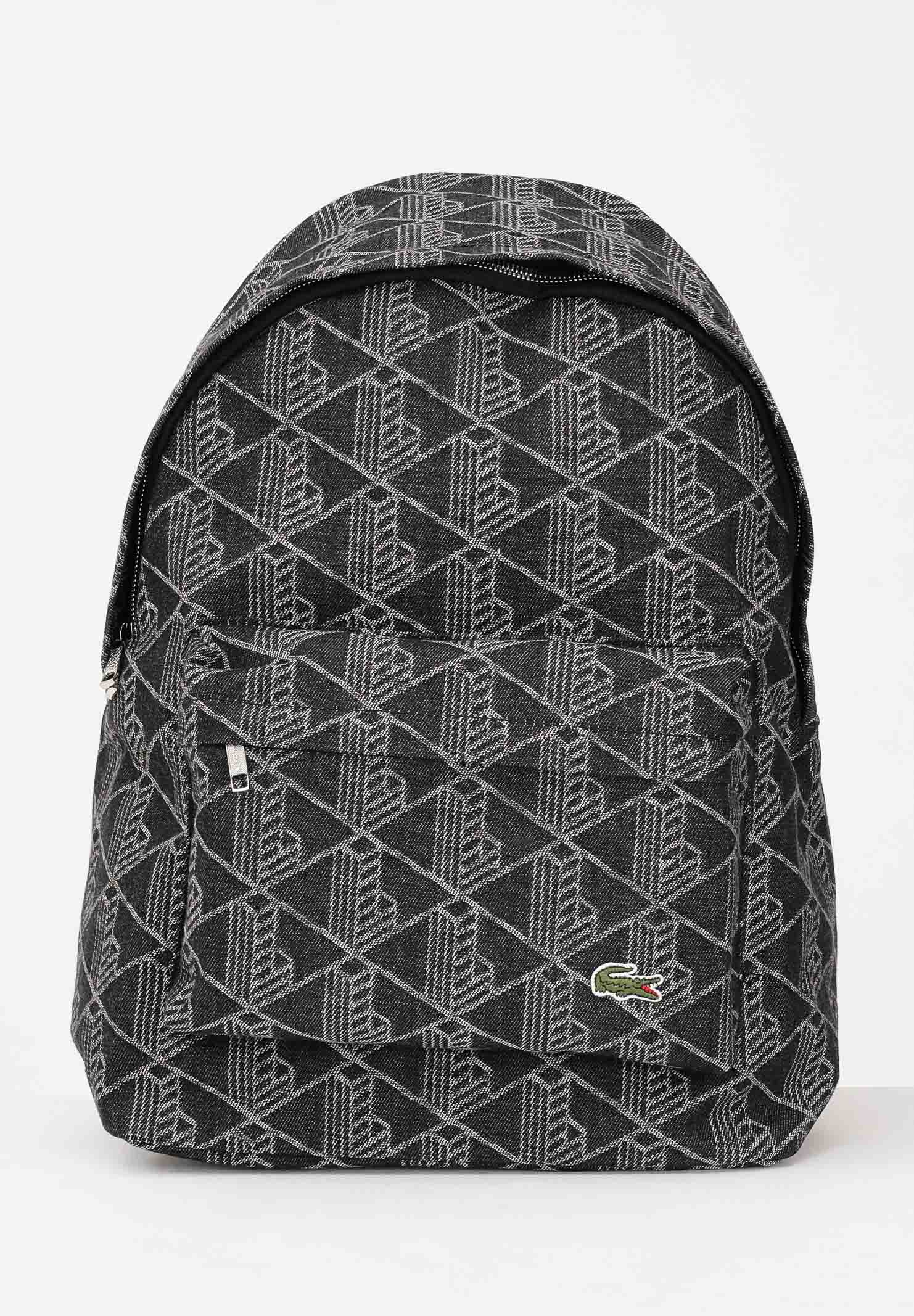 LACOSTE Zaino Neocroc Jacquard Motif nero per uomo e donna NU4871 R33 LACOSTE