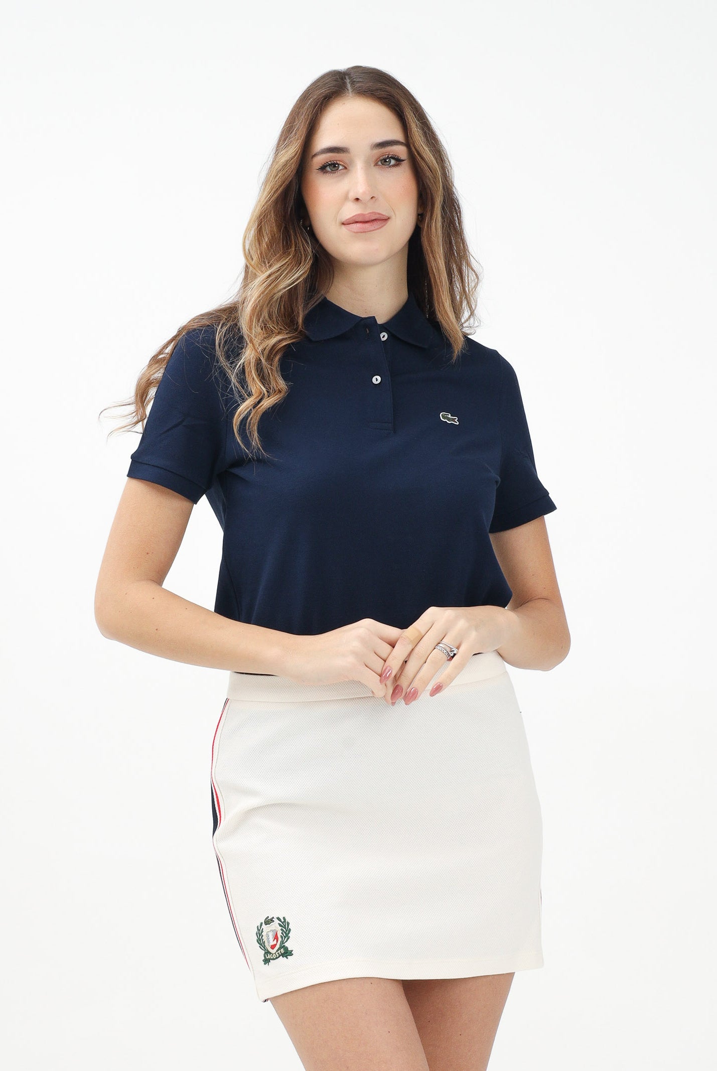 LACOSTE Polo a manica corta blu da donna PF7839 166 LACOSTE