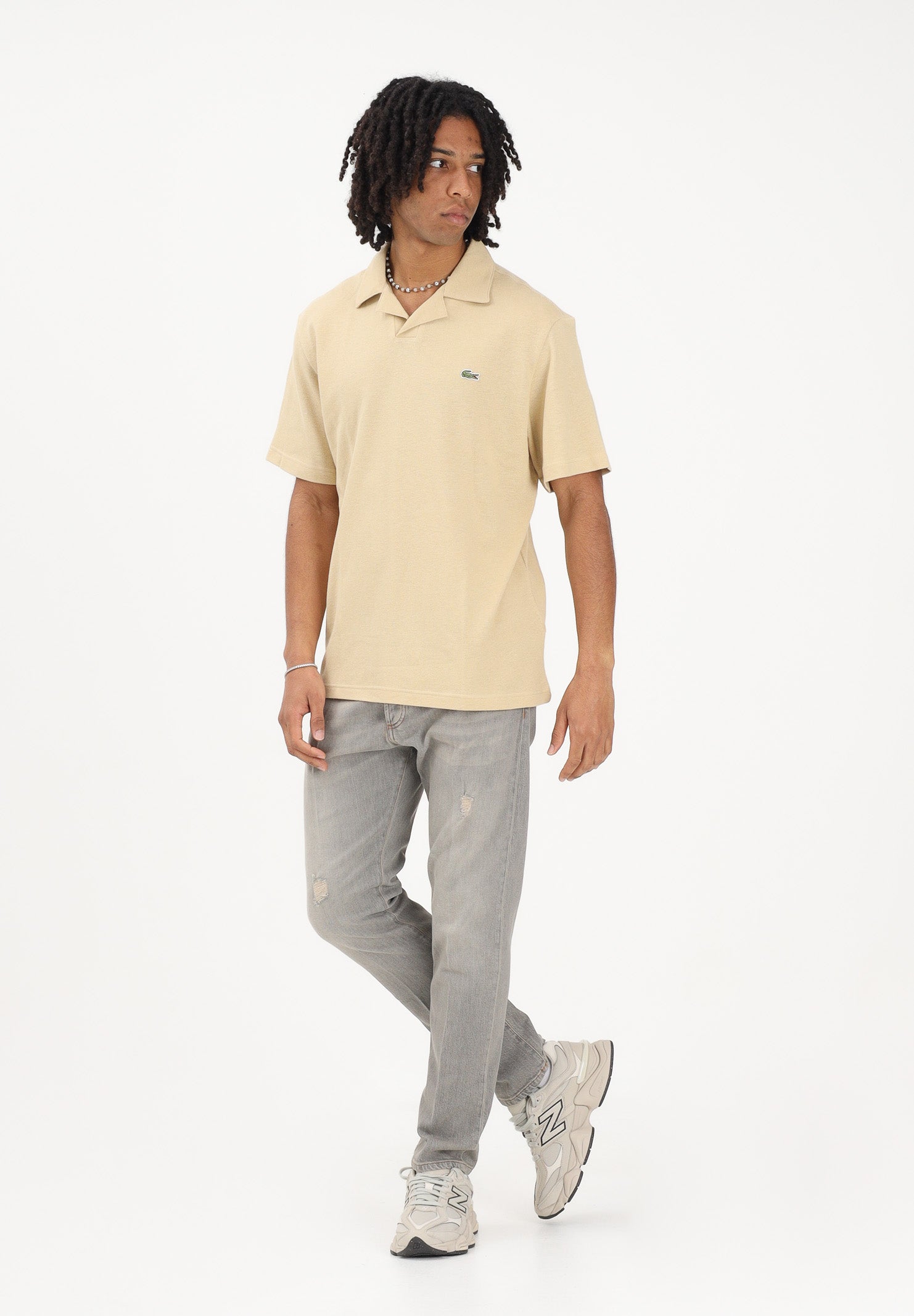 LACOSTE Polo a manica corta beige da uomo PH2449 8XF LACOSTE