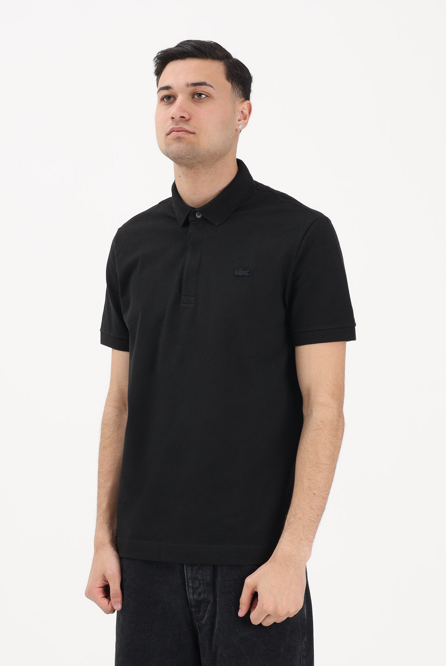 LACOSTE Polo a manica corta nera da uomo con logo PH5522 031 LACOSTE