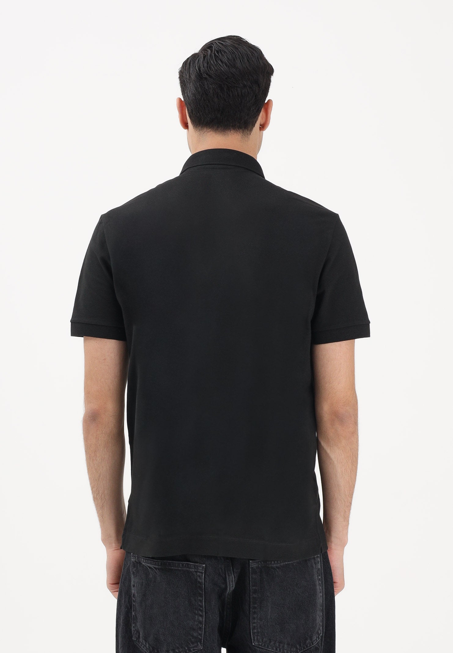 LACOSTE Polo a manica corta nera da uomo con logo PH5522 031 LACOSTE