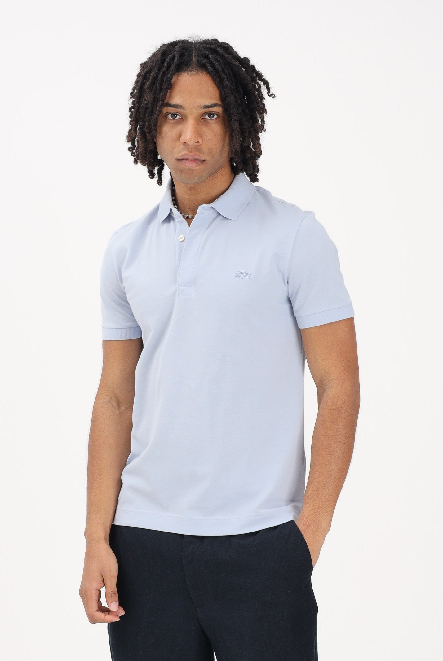 LACOSTE Polo a manica corta celeste da uomo PH5522 J2G LACOSTE