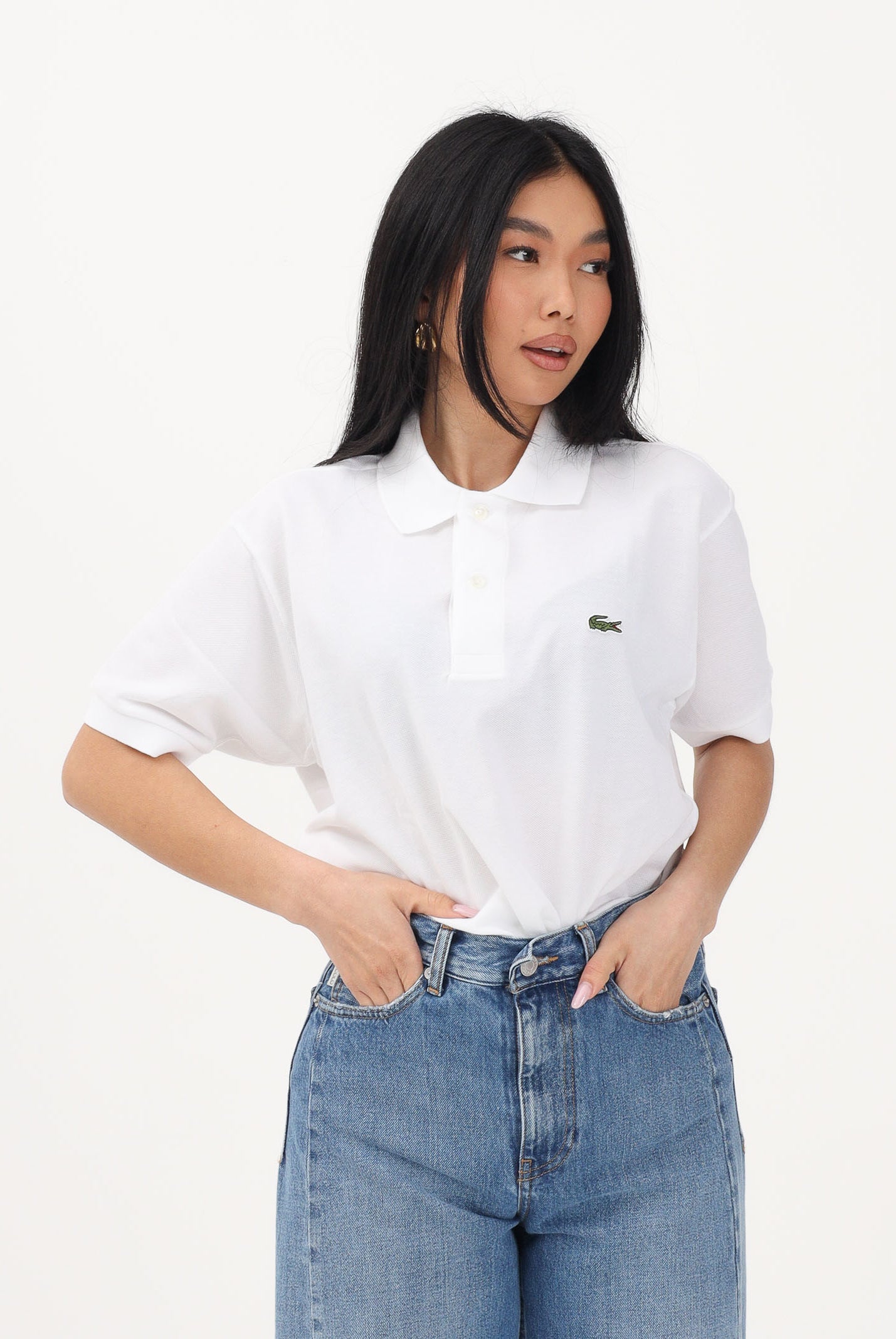 LACOSTE Polo a manica corta Classic Fit L.12.12 LIGHT bianca per uomo e donna PH9851 001 LACOSTE