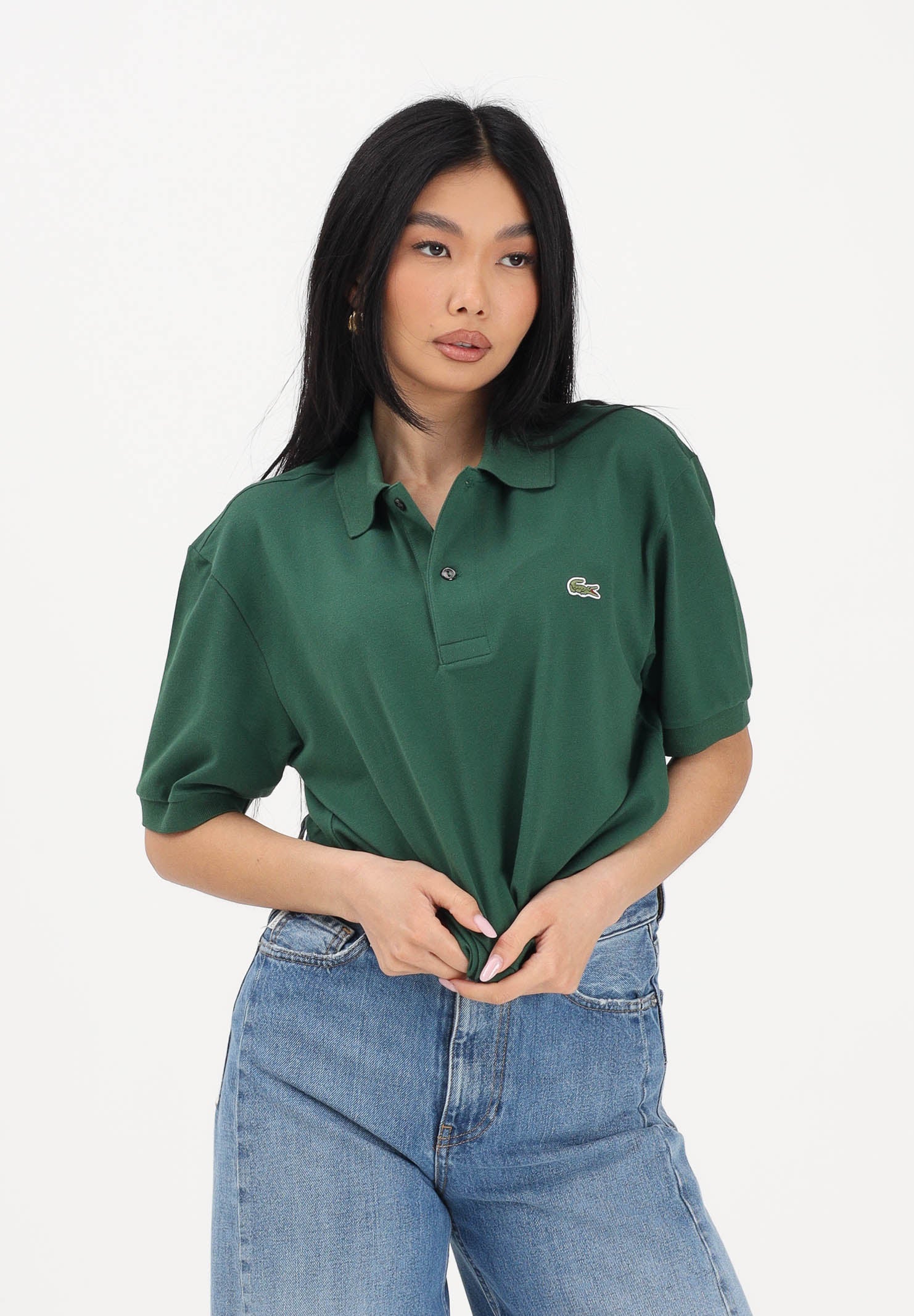 LACOSTE Polo a manica corta Classic Fit L.12.12 LIGHT verde per uomo e donna PH9851 132 LACOSTE