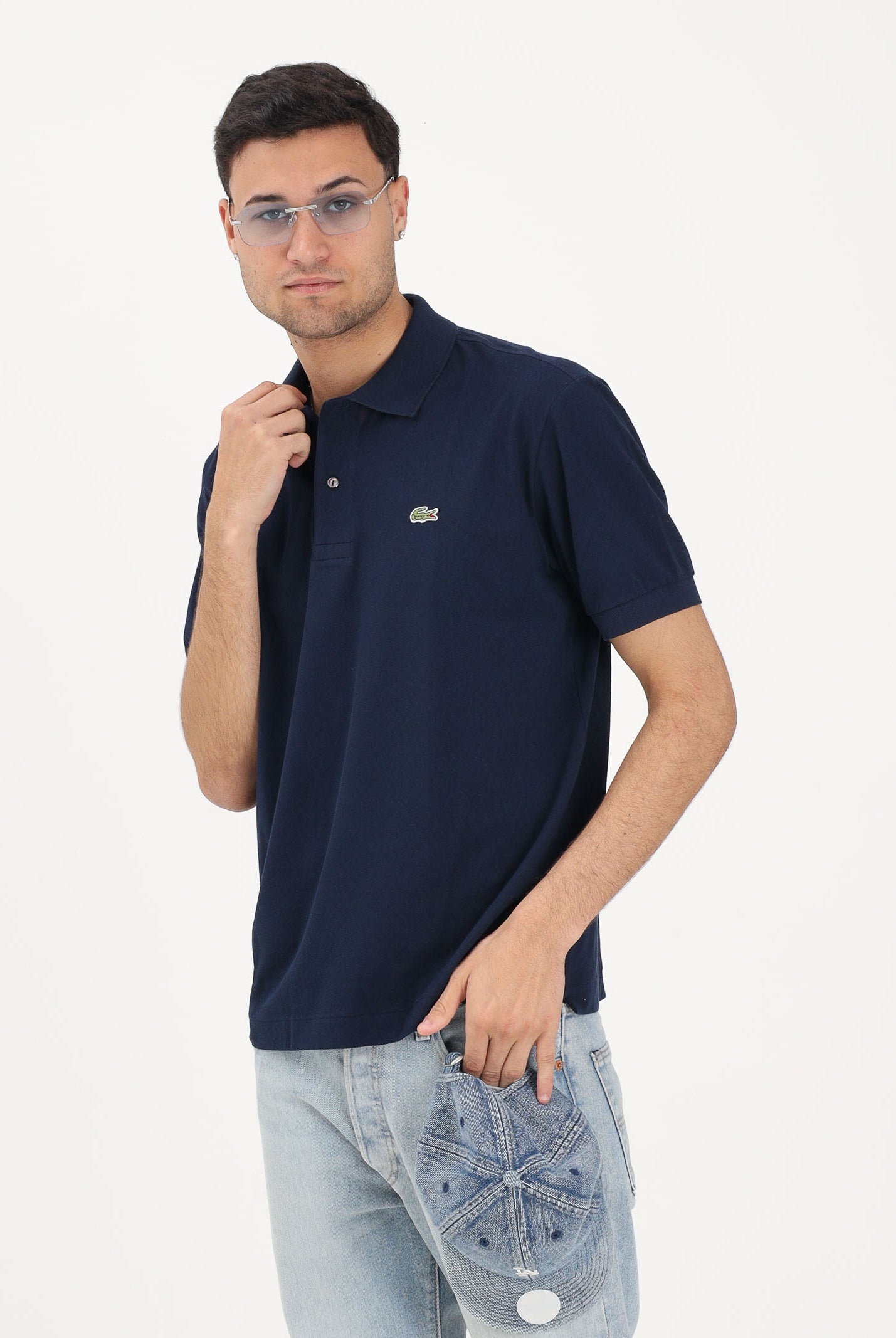 LACOSTE Polo a manica corta Classic Fit L.12.12 LIGHT blu per uomo e donna PH9851 166 LACOSTE