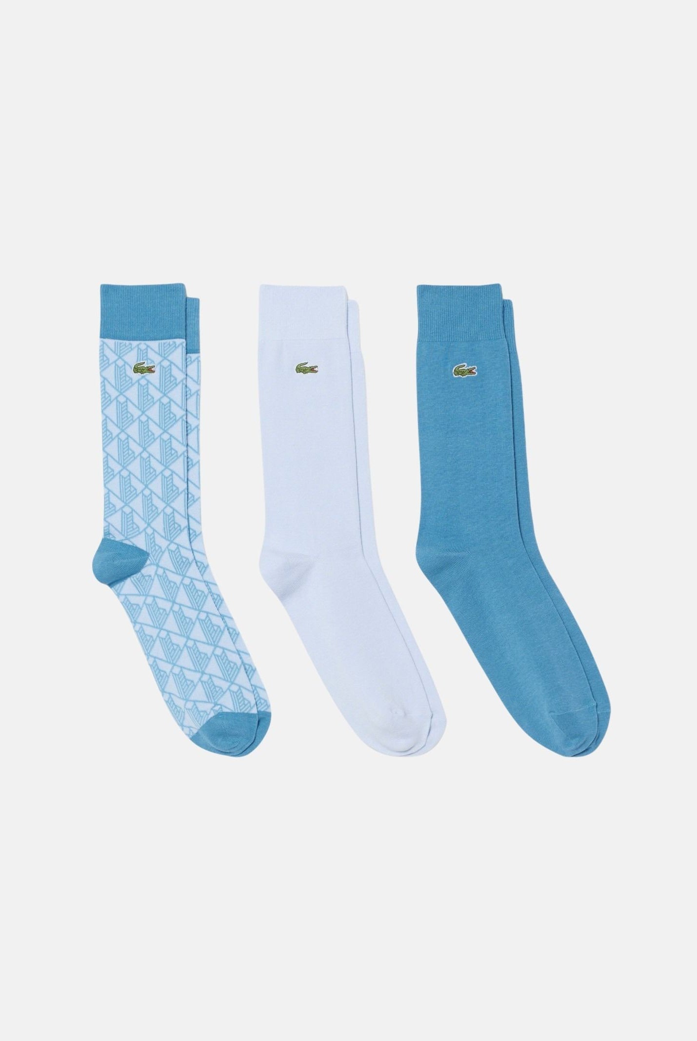 LACOSTE Calzini (3 paia) azzurri e bianchi per uomo e donna RA5996 3IZ LACOSTE