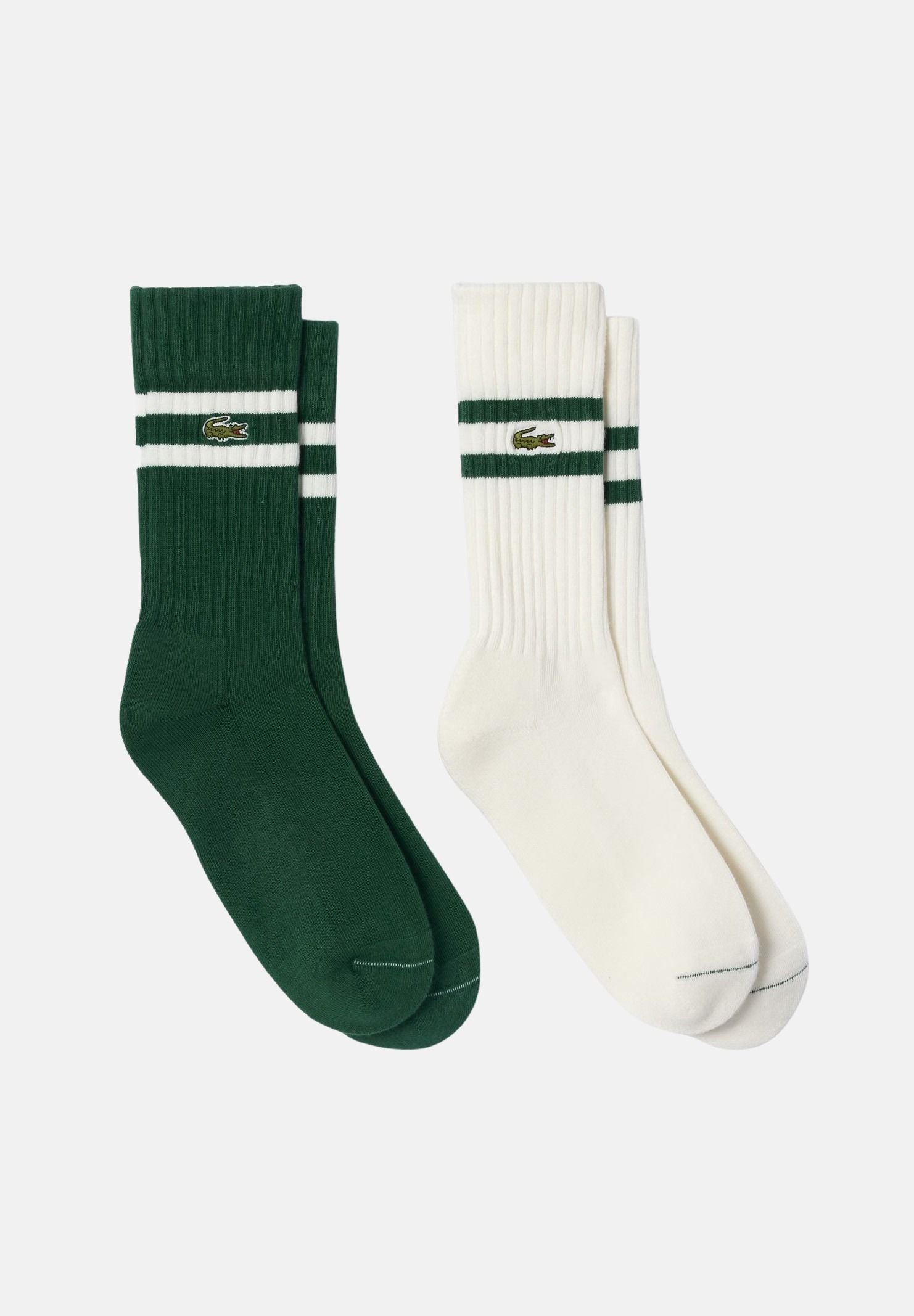 LACOSTE Calzini (2paia) bianchi e verdi per uomo e donna RA6842 YRR LACOSTE