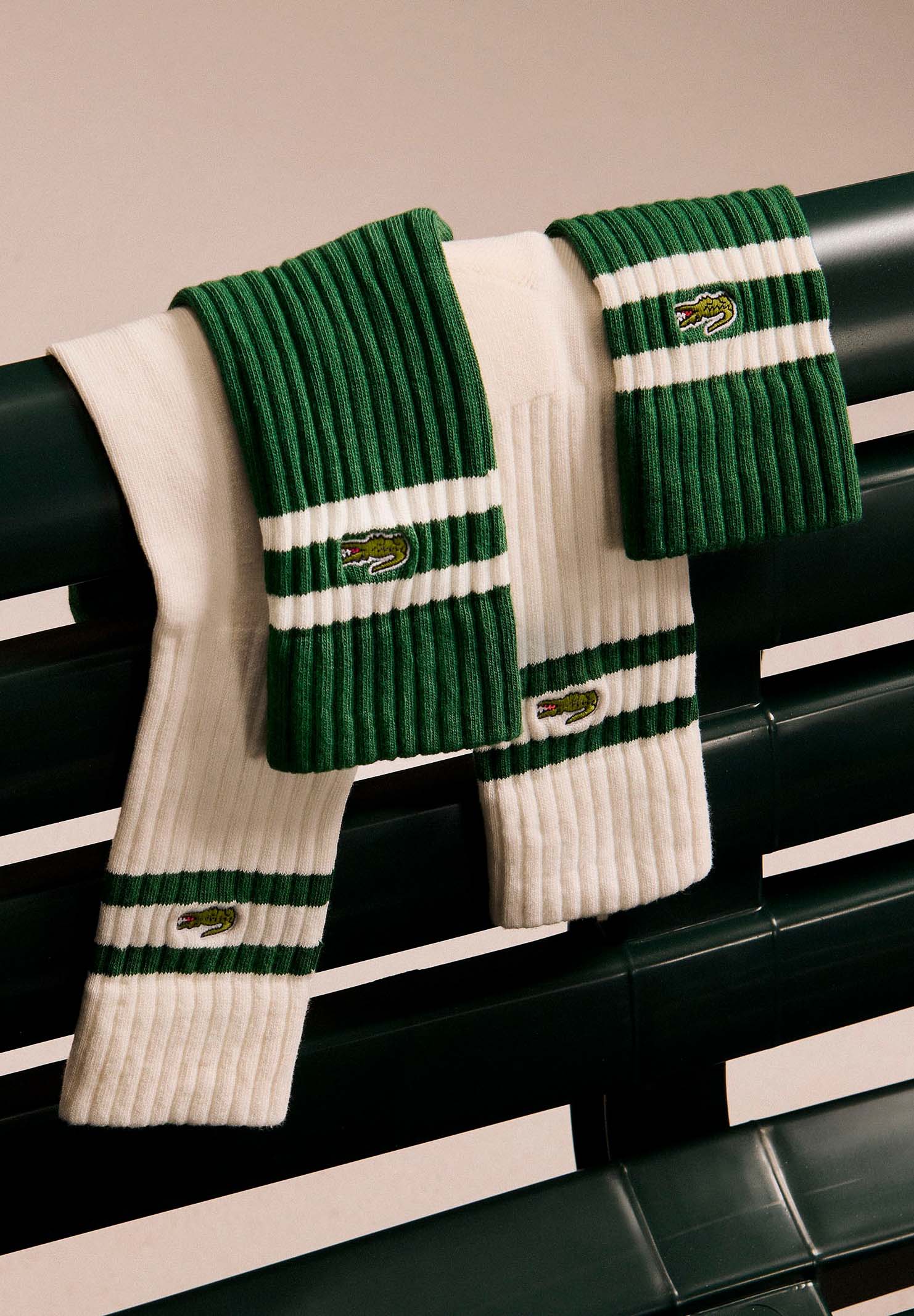 LACOSTE Calzini (2paia) bianchi e verdi per uomo e donna RA6842 YRR LACOSTE
