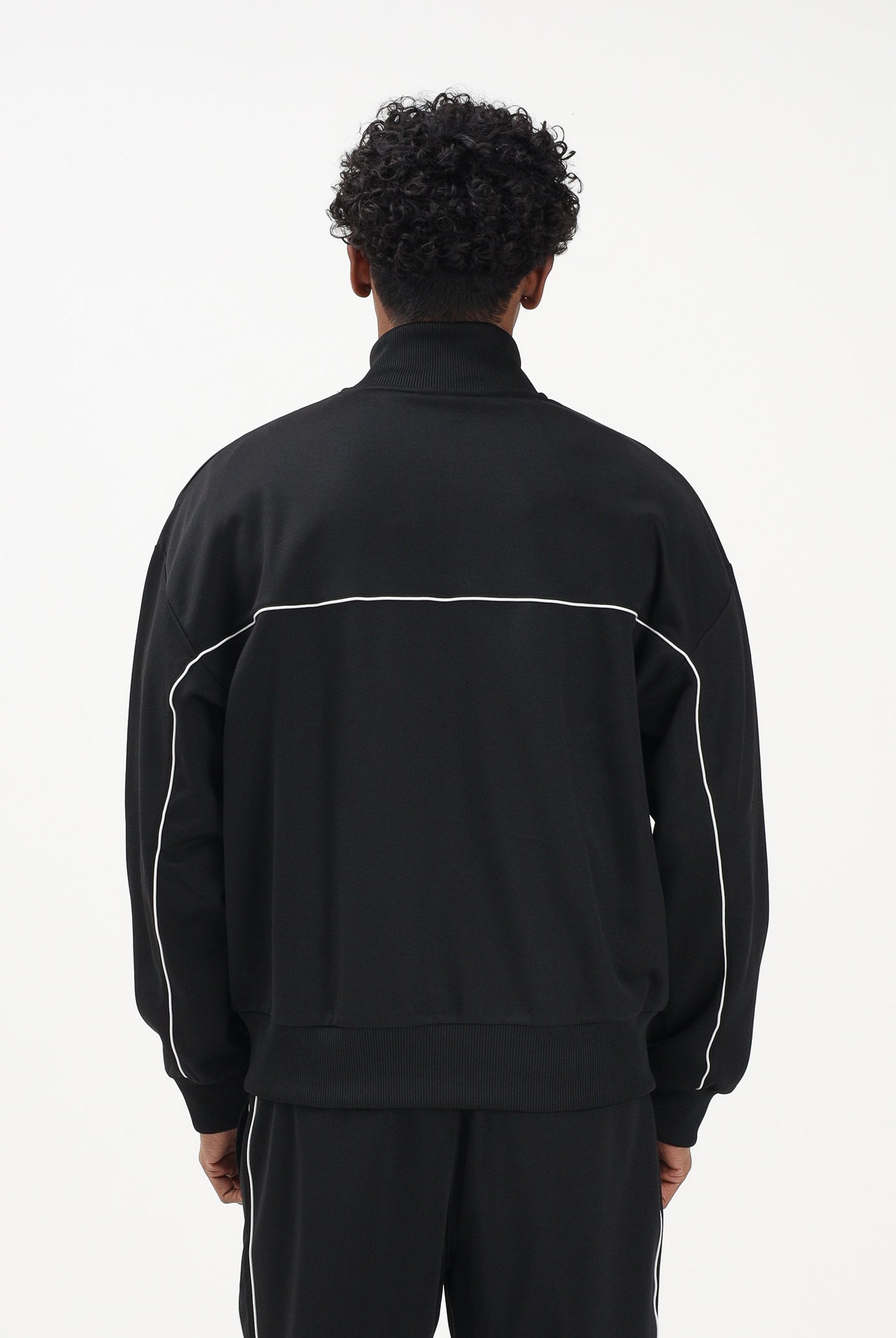 LACOSTE Felpa con zip nera da uomo SH0627 031 LACOSTE