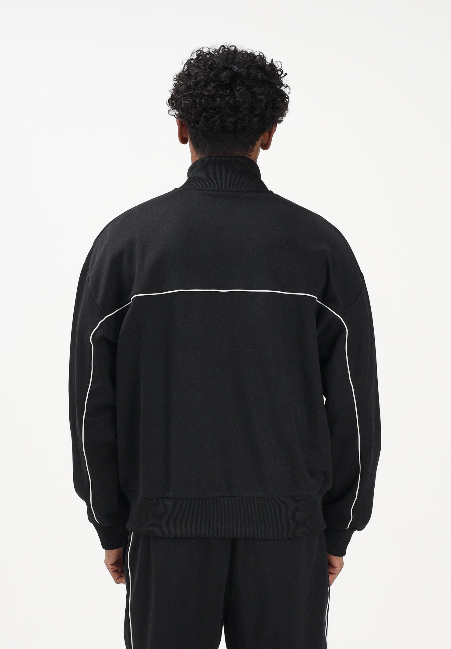 LACOSTE Felpa con zip nera da uomo SH0627 031 LACOSTE