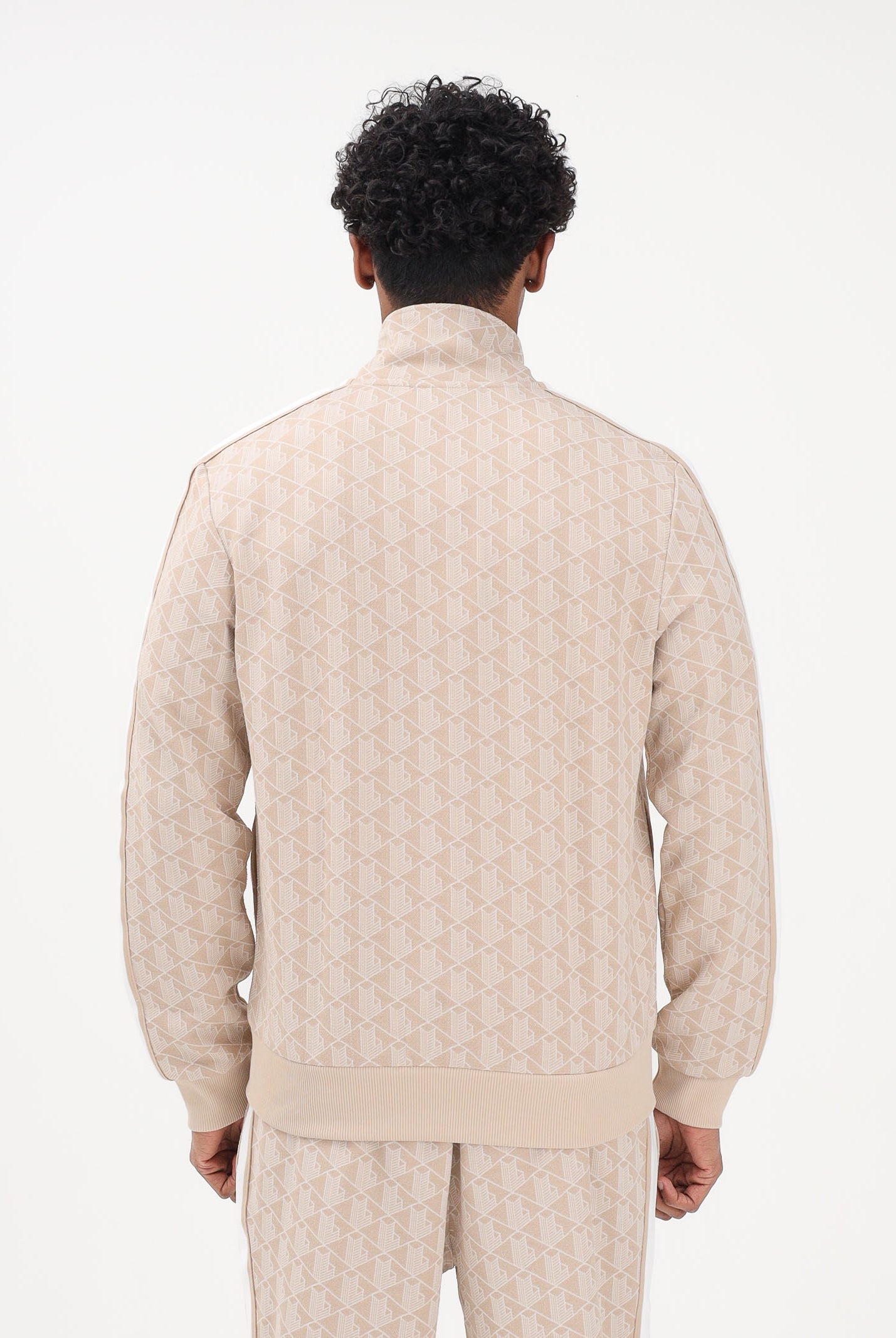 LACOSTE Felpa con zip Paris beige da uomo SH1368 8GI LACOSTE