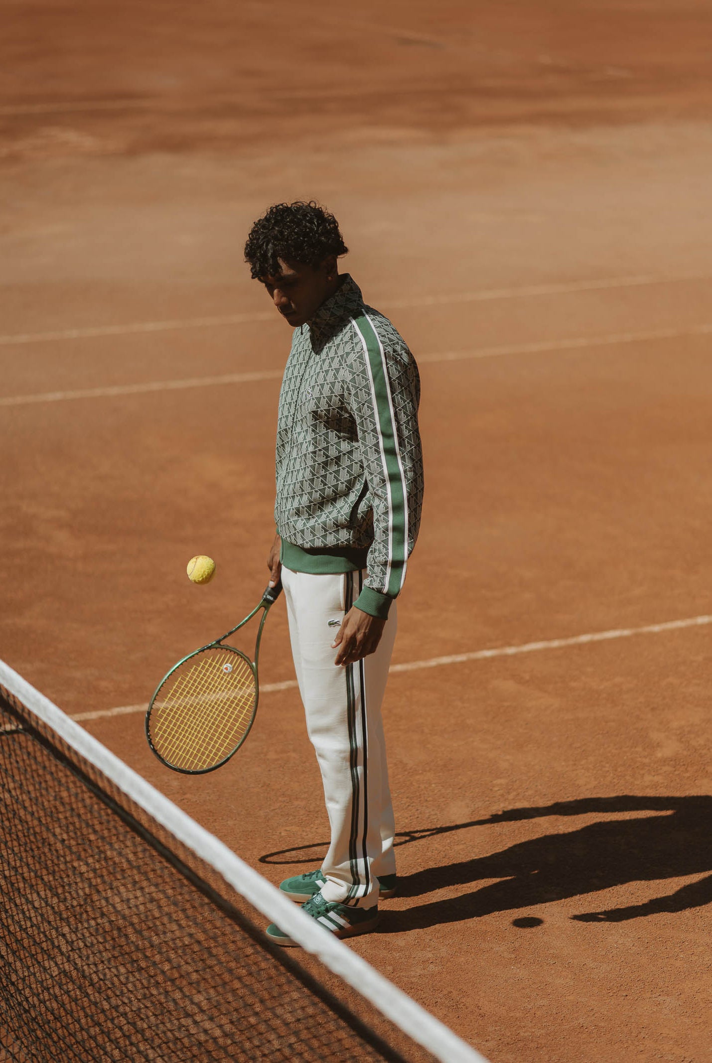LACOSTE Felpa con zip Paris verde da uomo SH1368 D1R LACOSTE