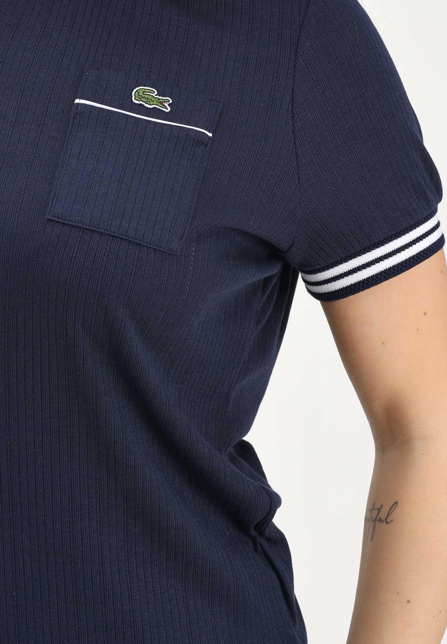 LACOSTE T-shirt a manica corta French Made blu da donna TF9890 525 LACOSTE