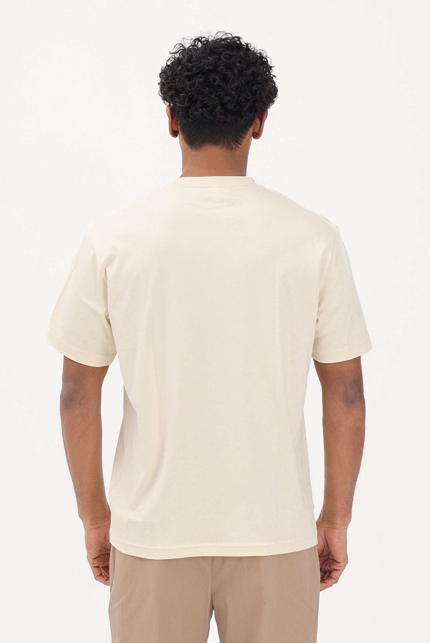 LACOSTE T-shirt a manica corta beige da uomo con logo TH5931 056 LACOSTE