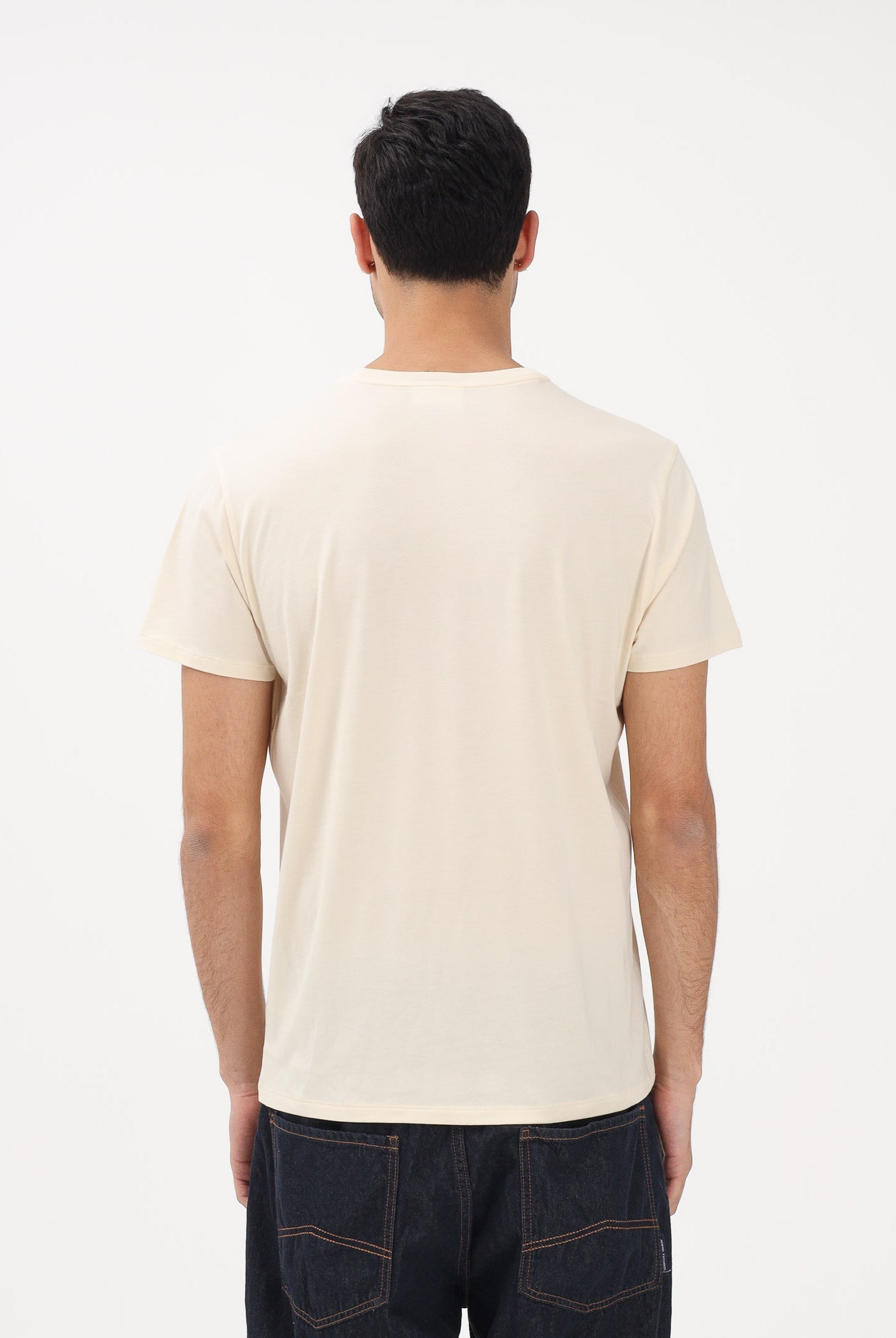 LACOSTE T-shirt a manica corta panna per uomo e donna con patch logo TH6709 056 LACOSTE
