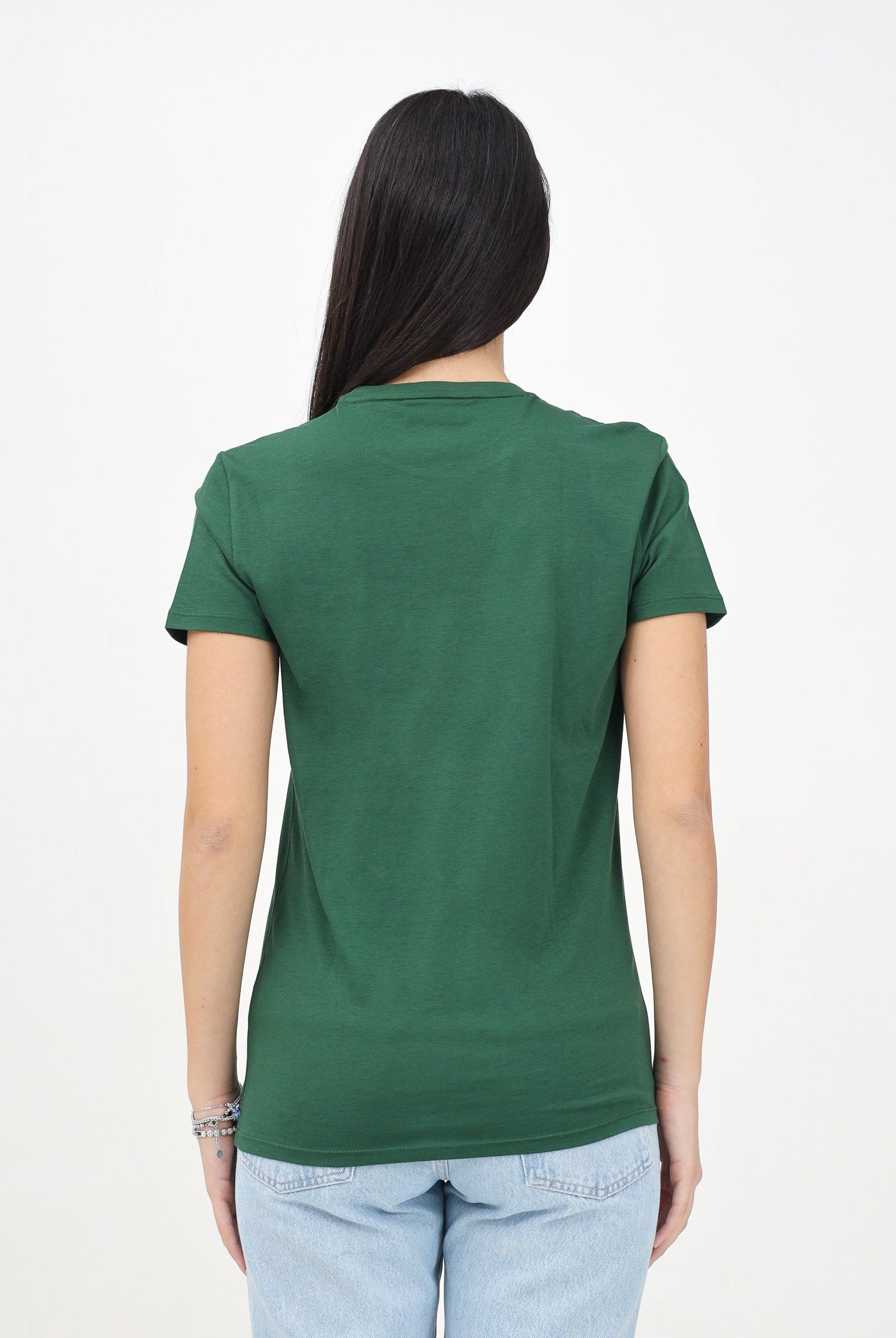 LACOSTE T-shirt a manica corta verde per uomo e donna con patch logo TH6709 132 LACOSTE