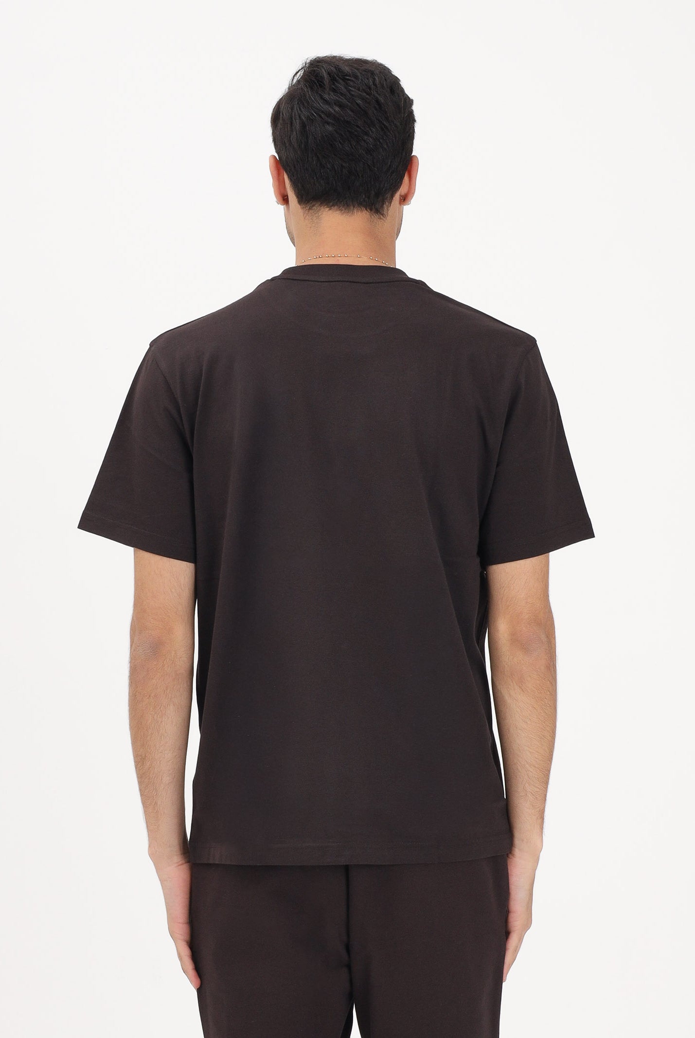 LACOSTE T-shirt a manica corta marrone per uomo e donna con logo TH7318 3LA LACOSTE