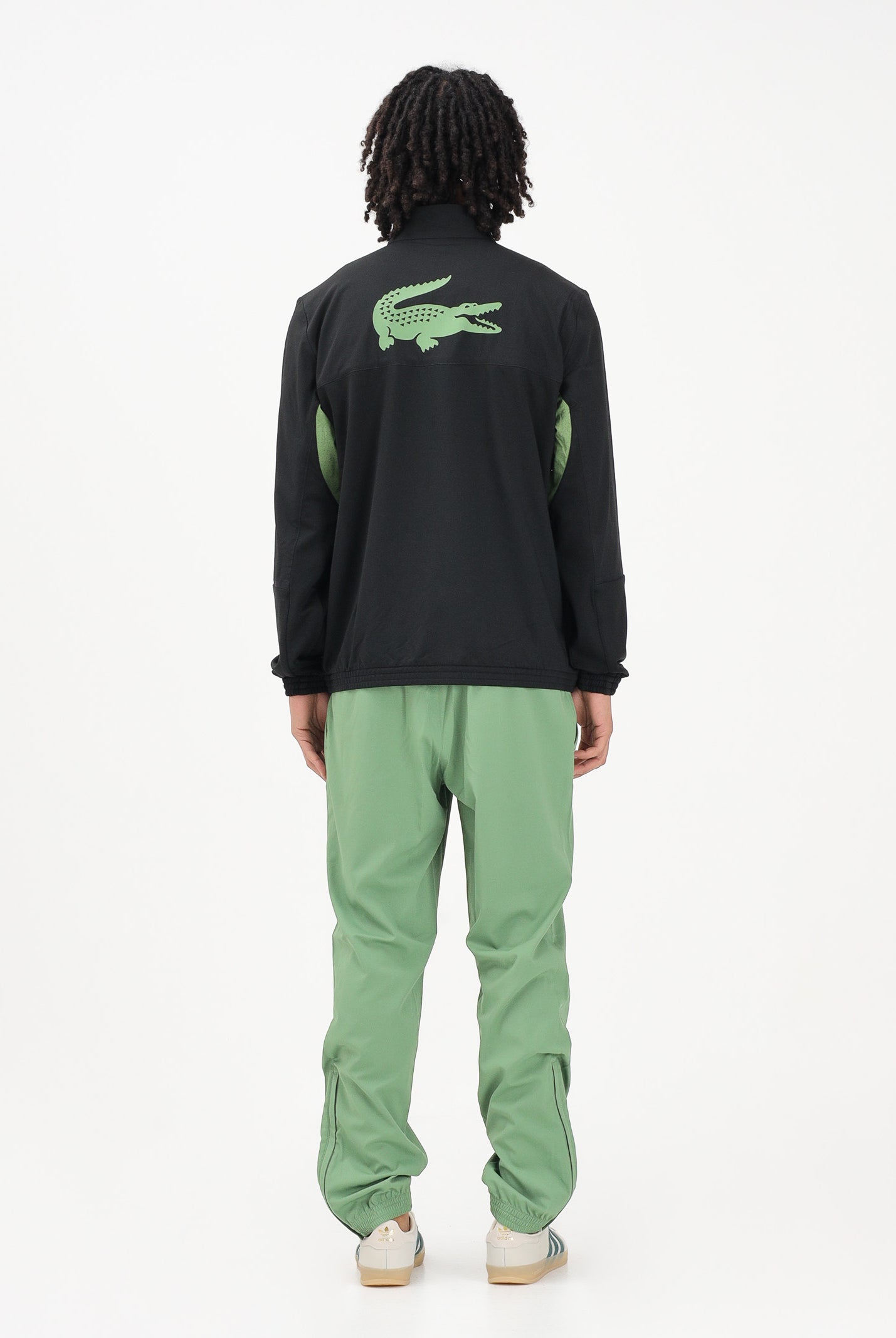 LACOSTE Tuta Lacoste Tennis x Daniil Medvedev nera e verde da uomo WH4764 5YI LACOSTE