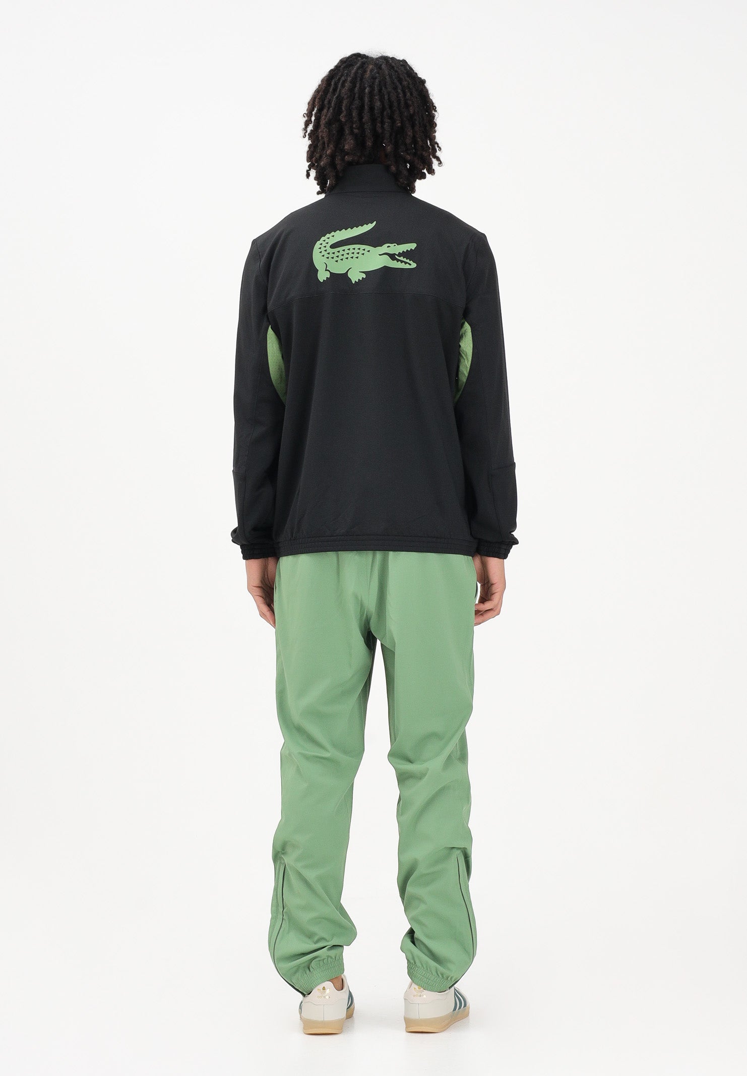 LACOSTE Tuta Lacoste Tennis x Daniil Medvedev nera e verde da uomo WH4764 5YI LACOSTE