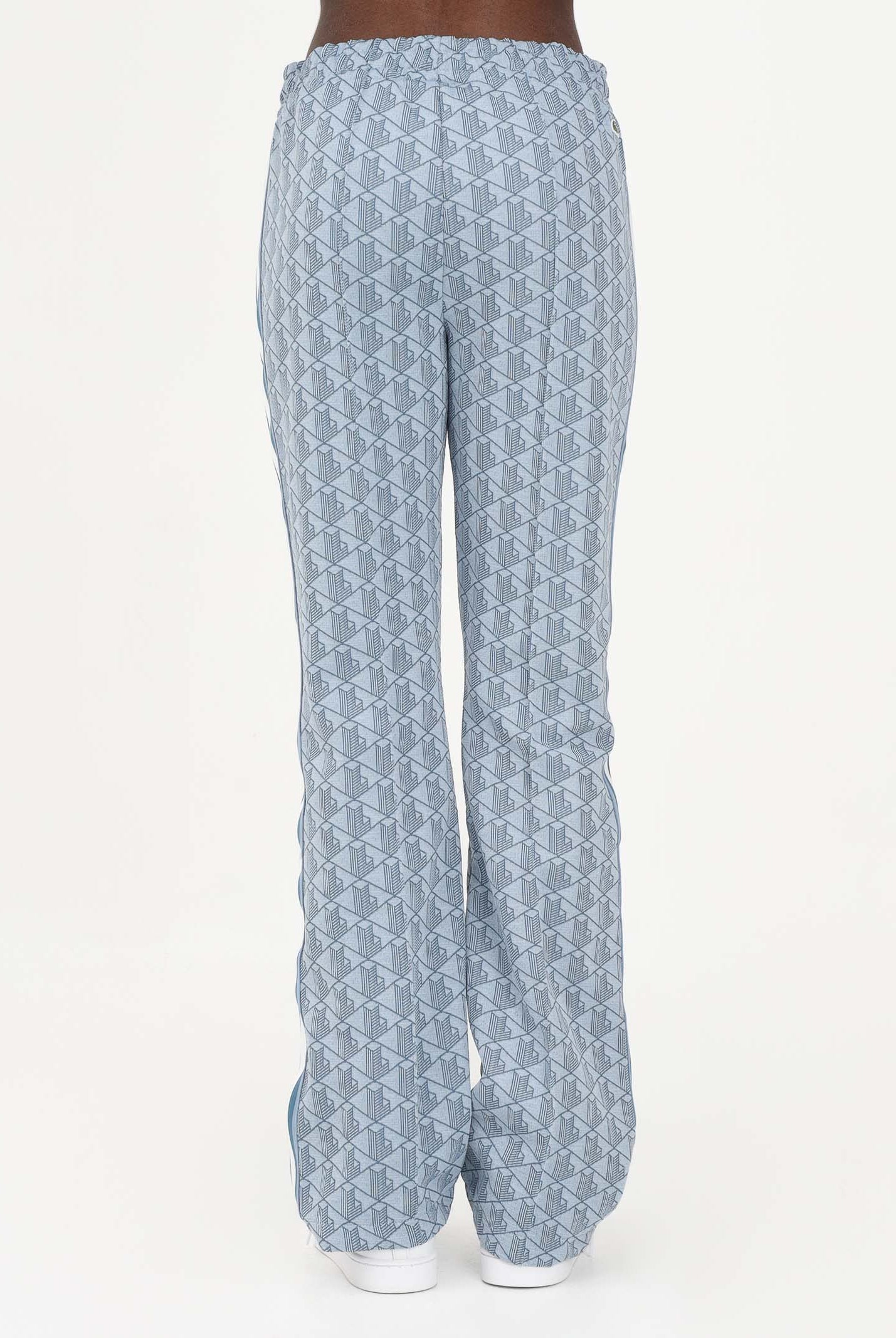 LACOSTE Pantalone sportivo azzurro da donna con motivo monogram XF9313 1QI LACOSTE