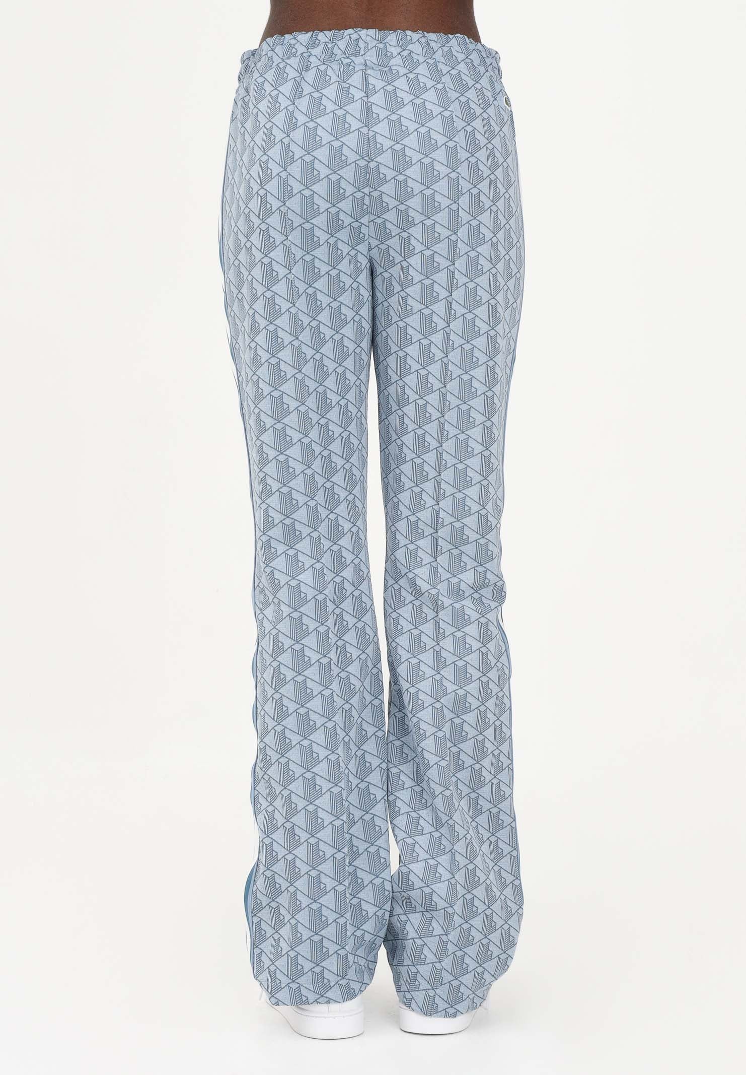 LACOSTE Pantalone sportivo azzurro da donna con motivo monogram XF9313 1QI LACOSTE