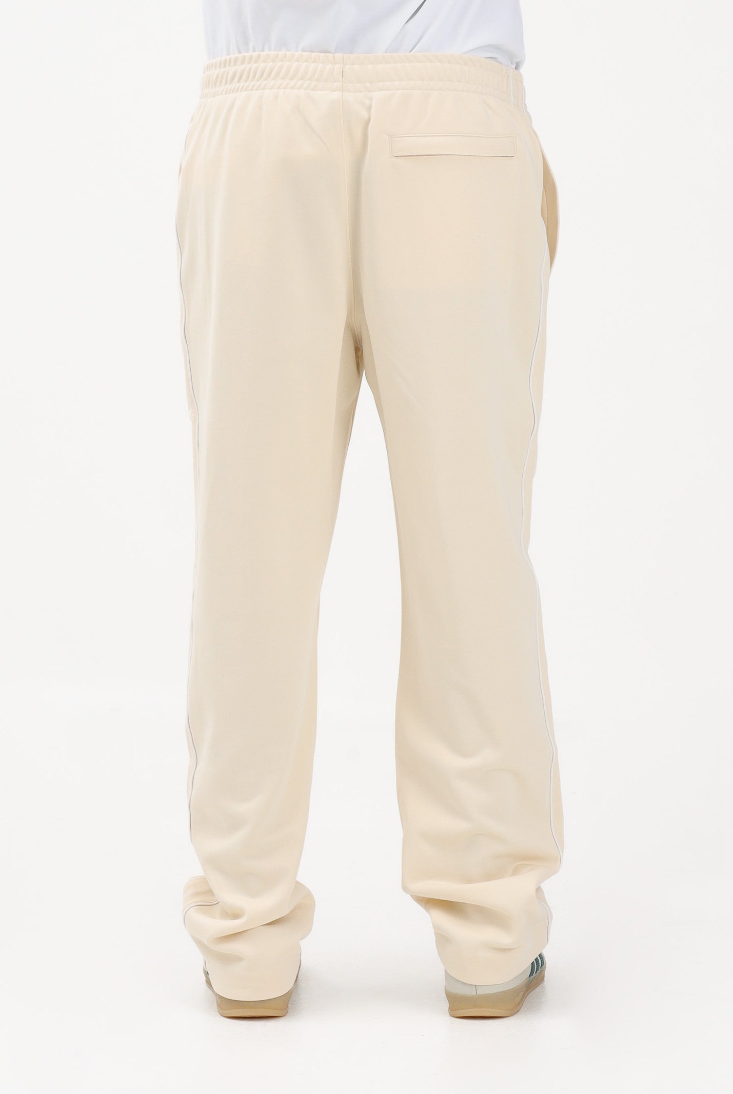 LACOSTE Pantalone sportivo crema da uomo in piqué con bordo XH0628 056 LACOSTE