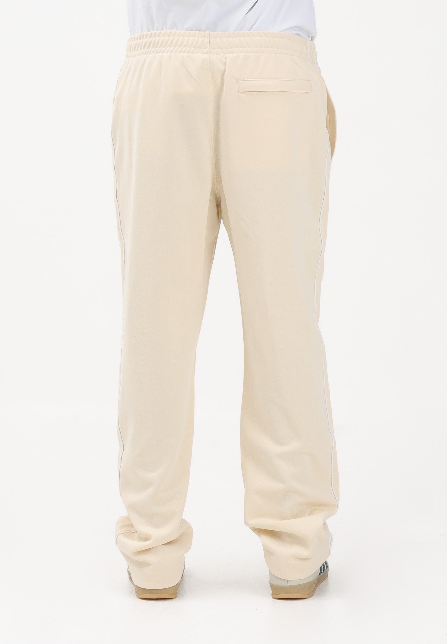 LACOSTE Pantalone sportivo crema da uomo in piqué con bordo XH0628 056 LACOSTE