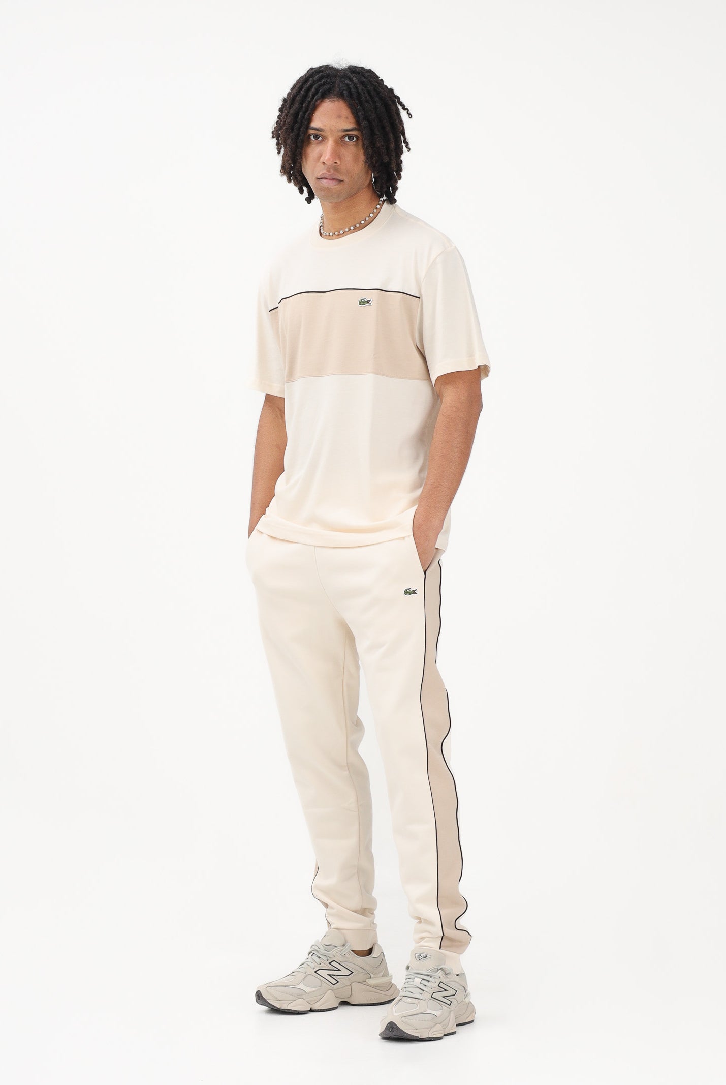 LACOSTE Pantalone sportivo panna da uomo XH0898 3RR LACOSTE